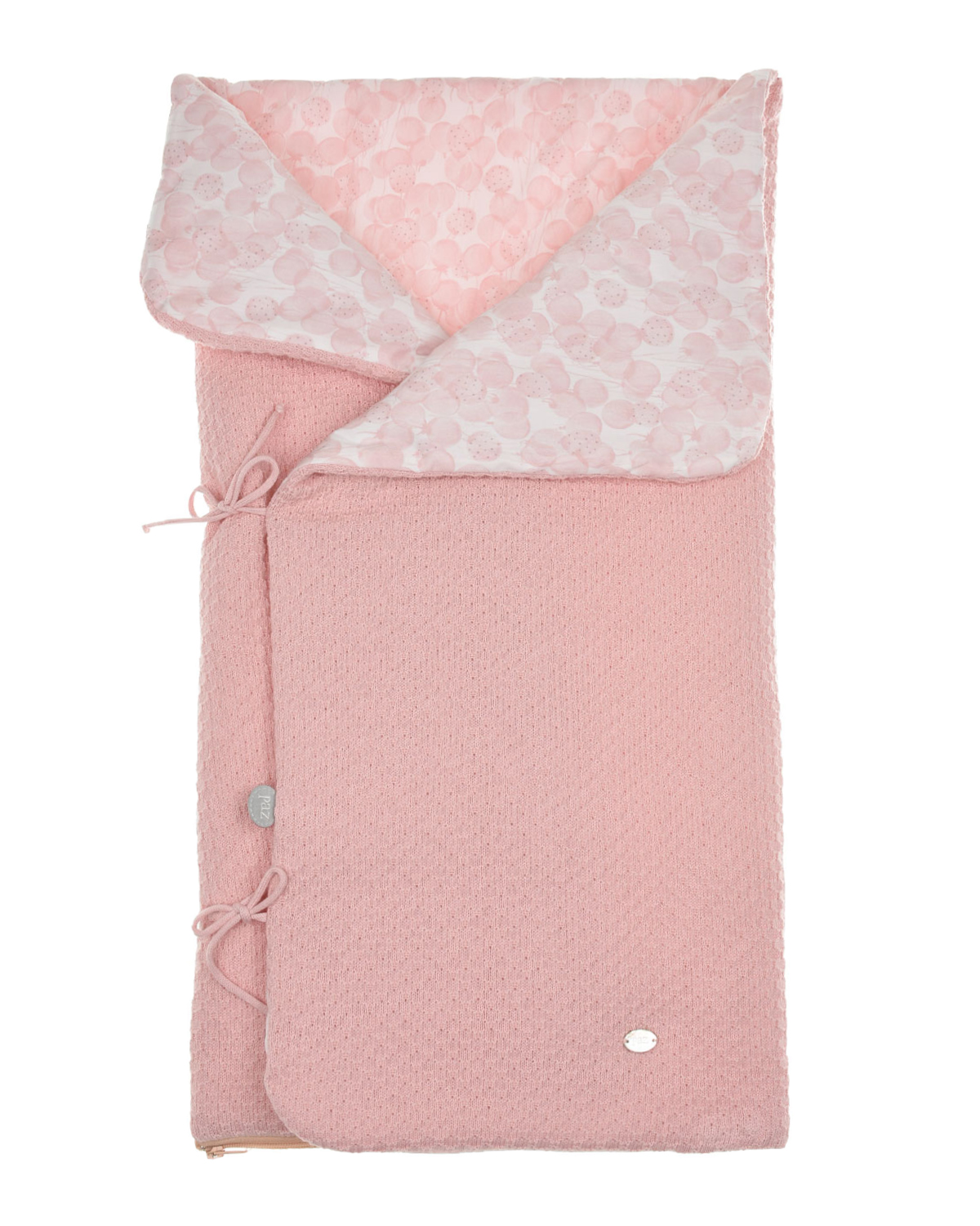 Вязаный конверт с цветочным принтом на подкладке, розовый Paz Rodriguez