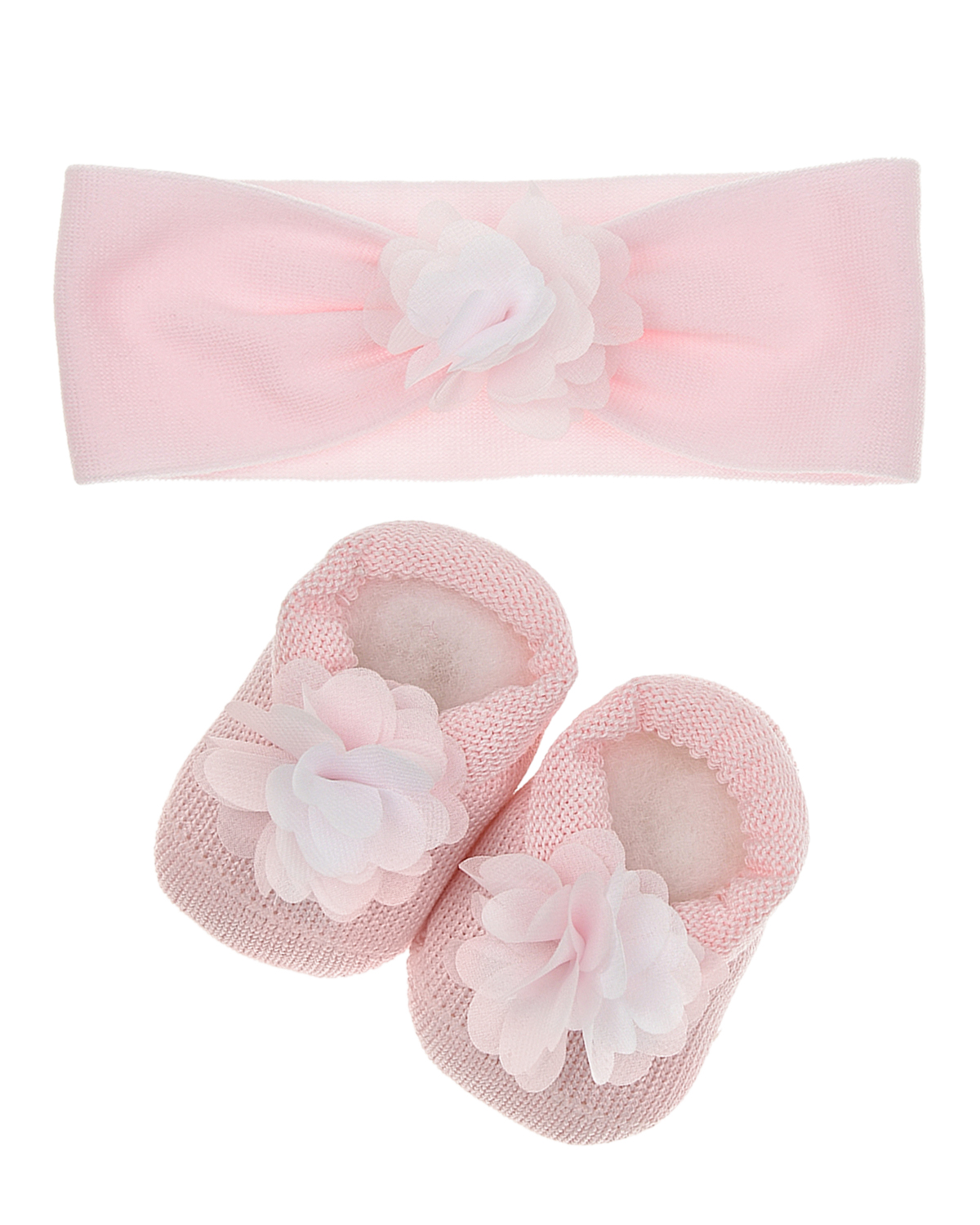 Подарочный набор: розовая повязка и пинетки Story Loris детский