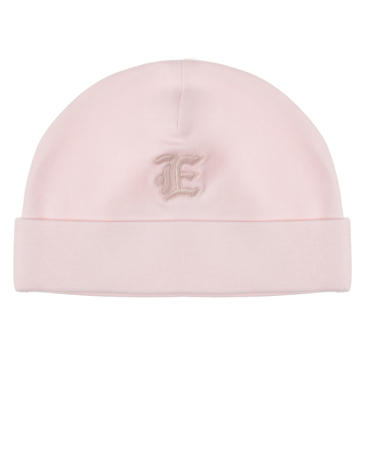 Розовая шапка с вышитым лого Ermanno Scervino