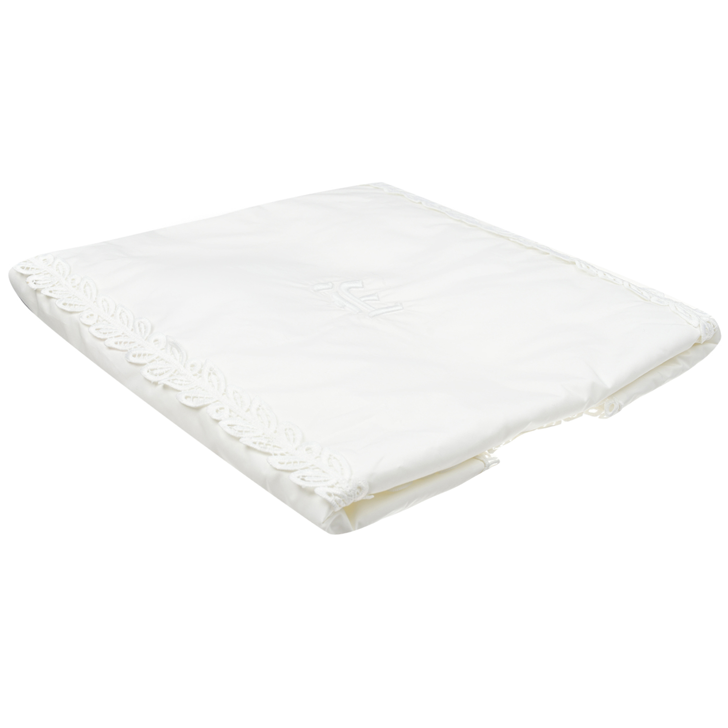 Белое одеяло с вышивкой Ermanno Scervino