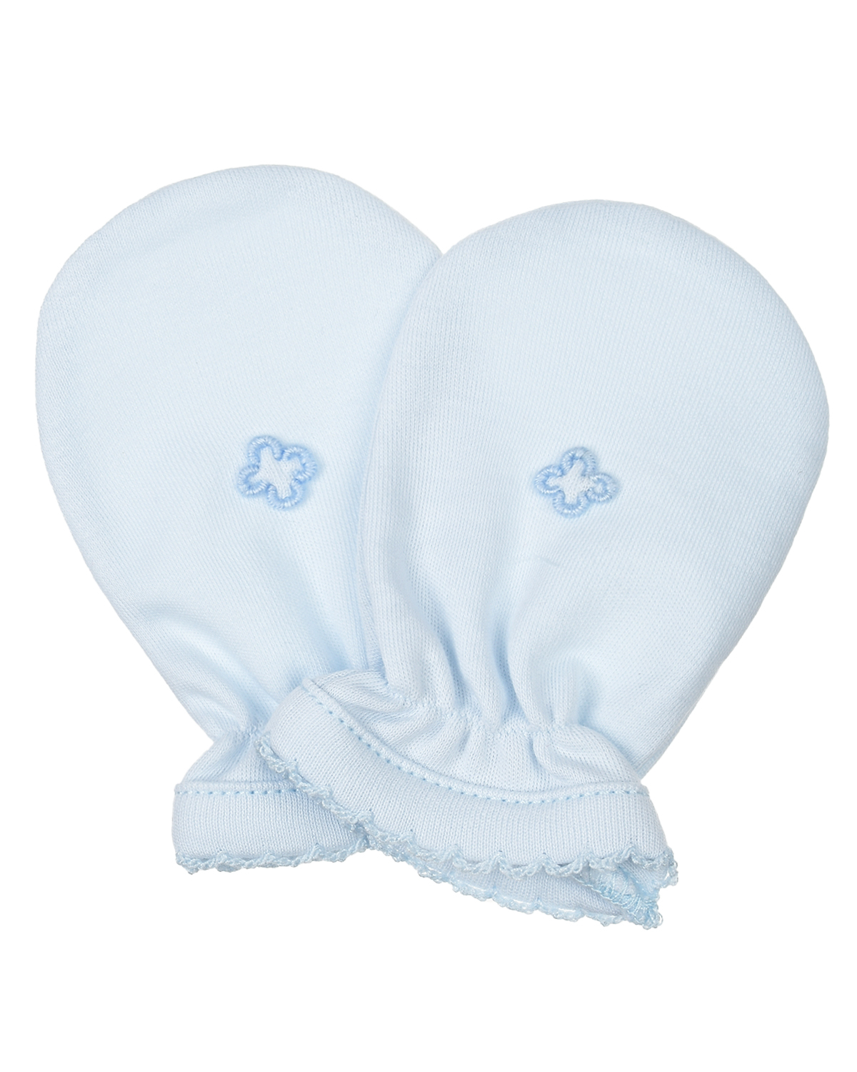 Голубые царапки с вышивкой Lyda Baby olant baby варежки нецарапки для новорожденных в сеточке