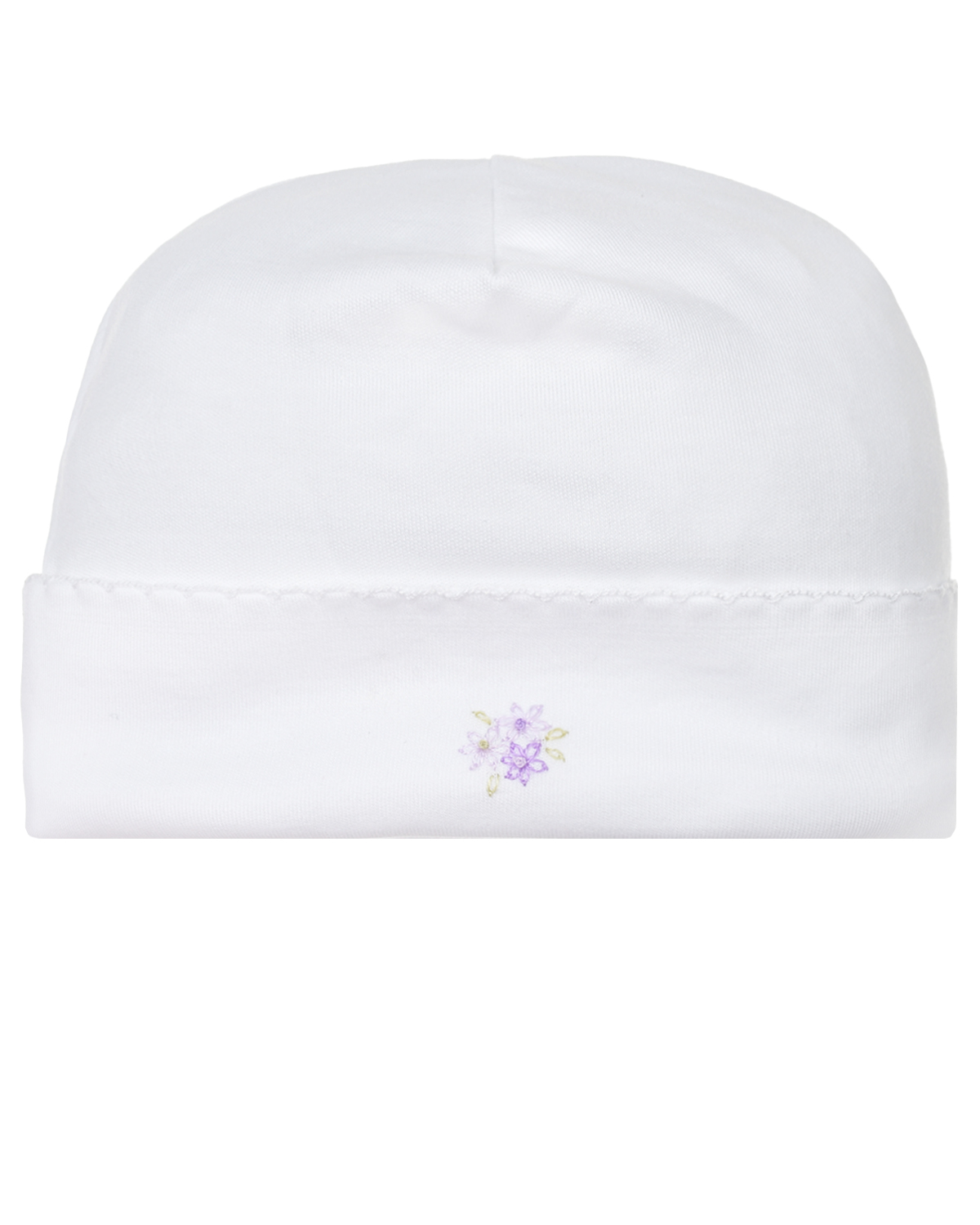 Белая шапка с цветочной вышивкой Lyda Baby футболка с неоновой окантовкой и принтом белая msgm