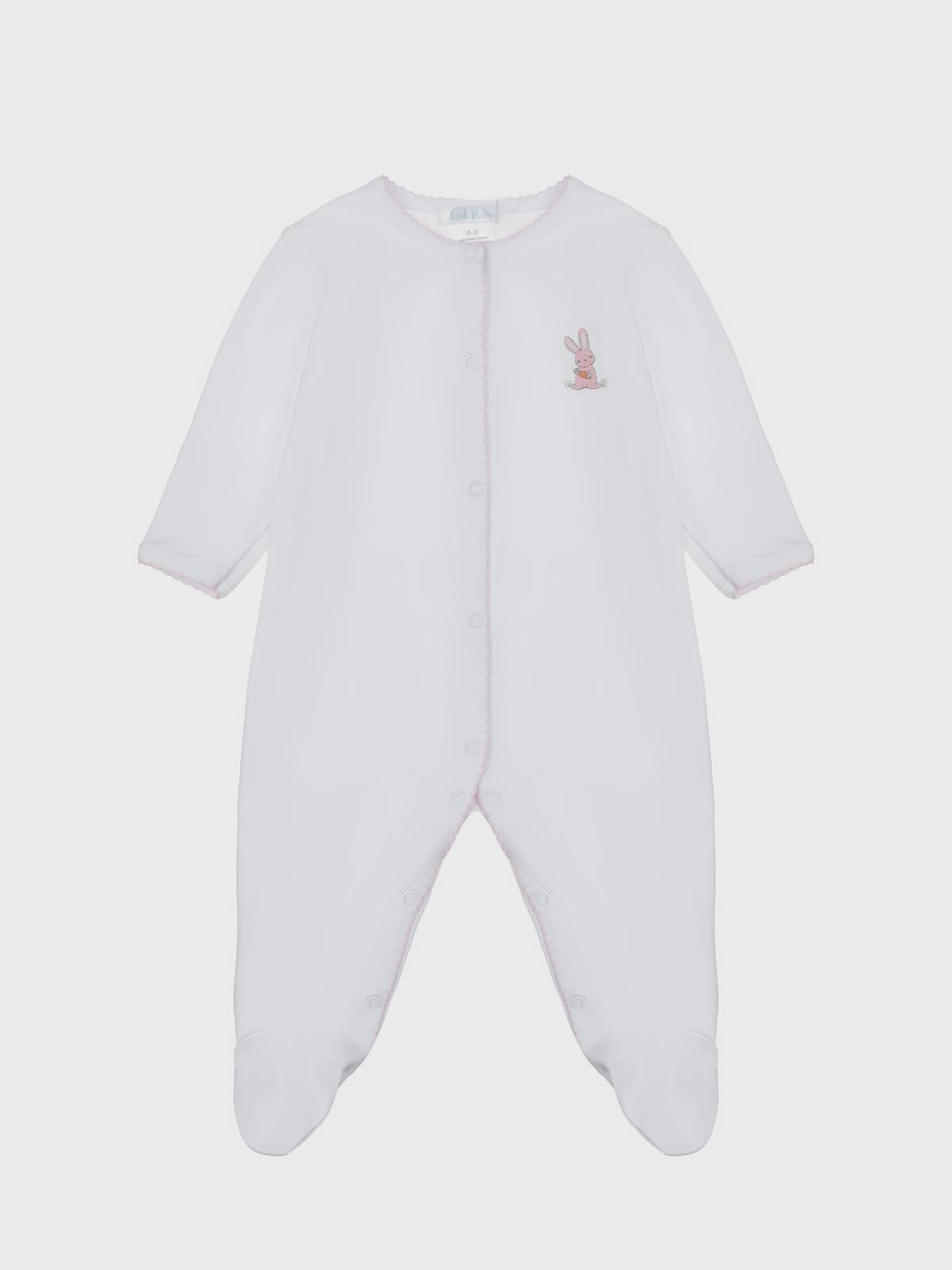 

Белый комбинезон с вышивкой "зайчик" Lyda Baby