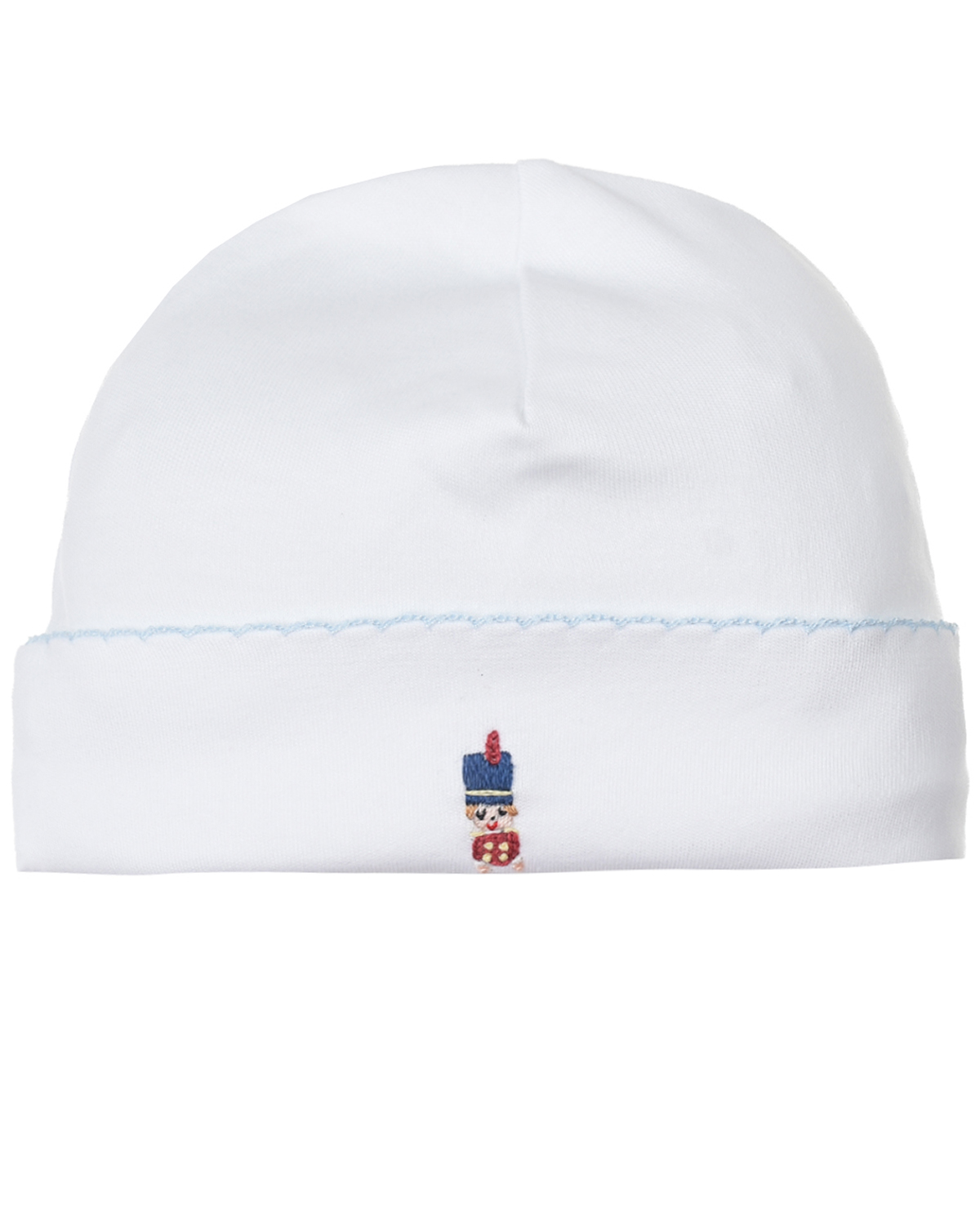 Белая шапка с вышивкой "солдатик" Lyda Baby