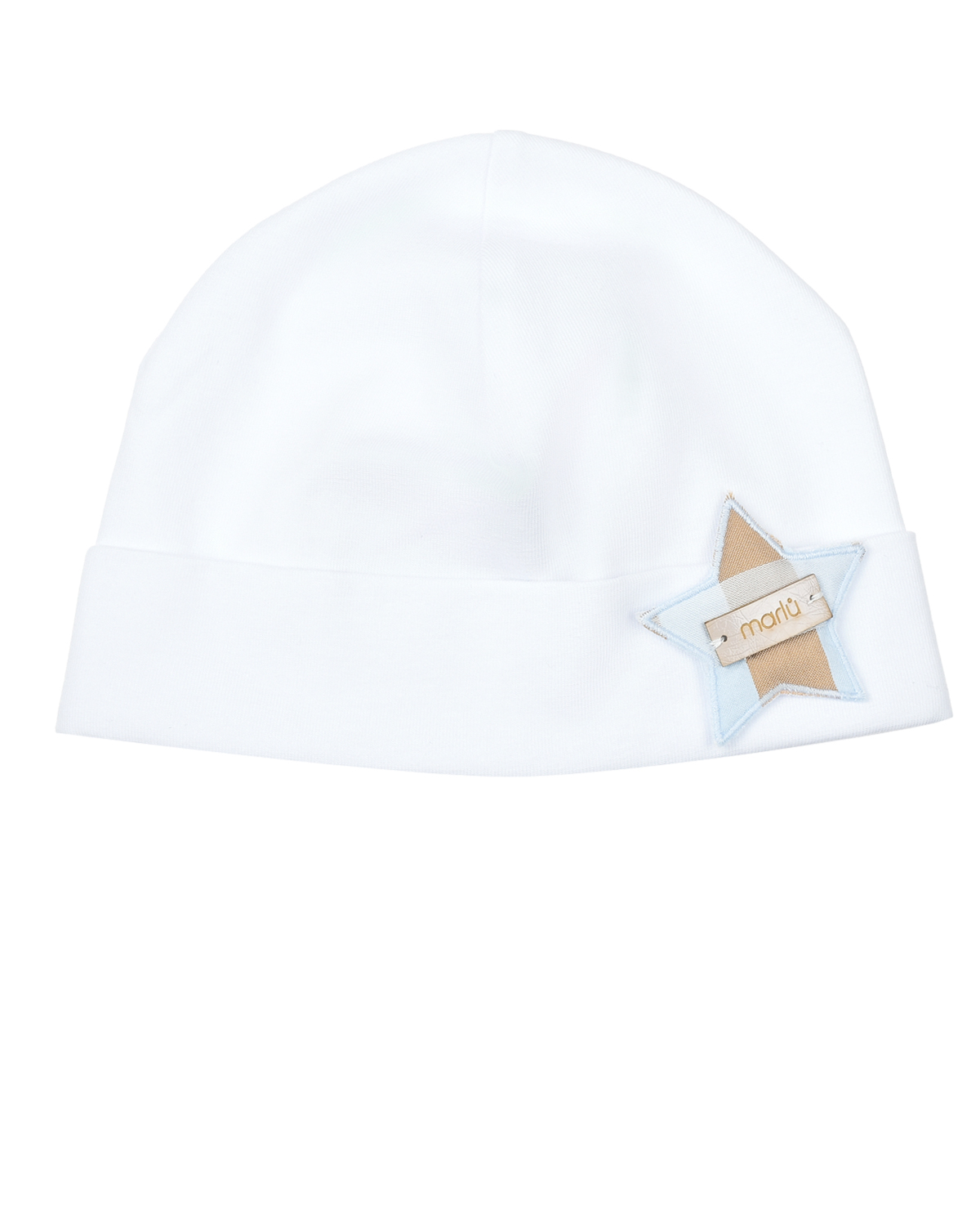 Белая шапка с нашивкой "звезда" Marlu