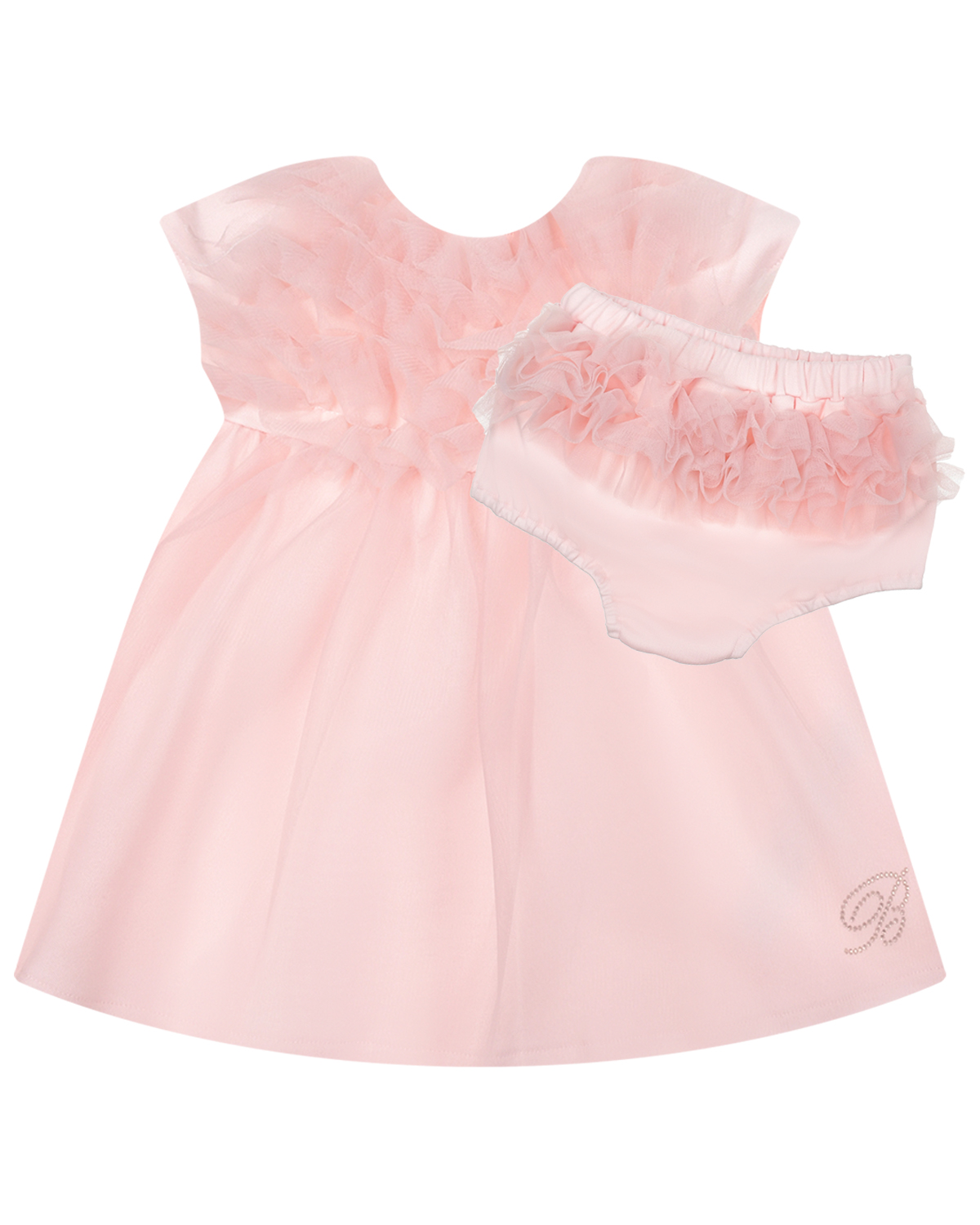 Платье и трусы, розовые Miss Blumarine, размер 86, цвет розовый - фото 1