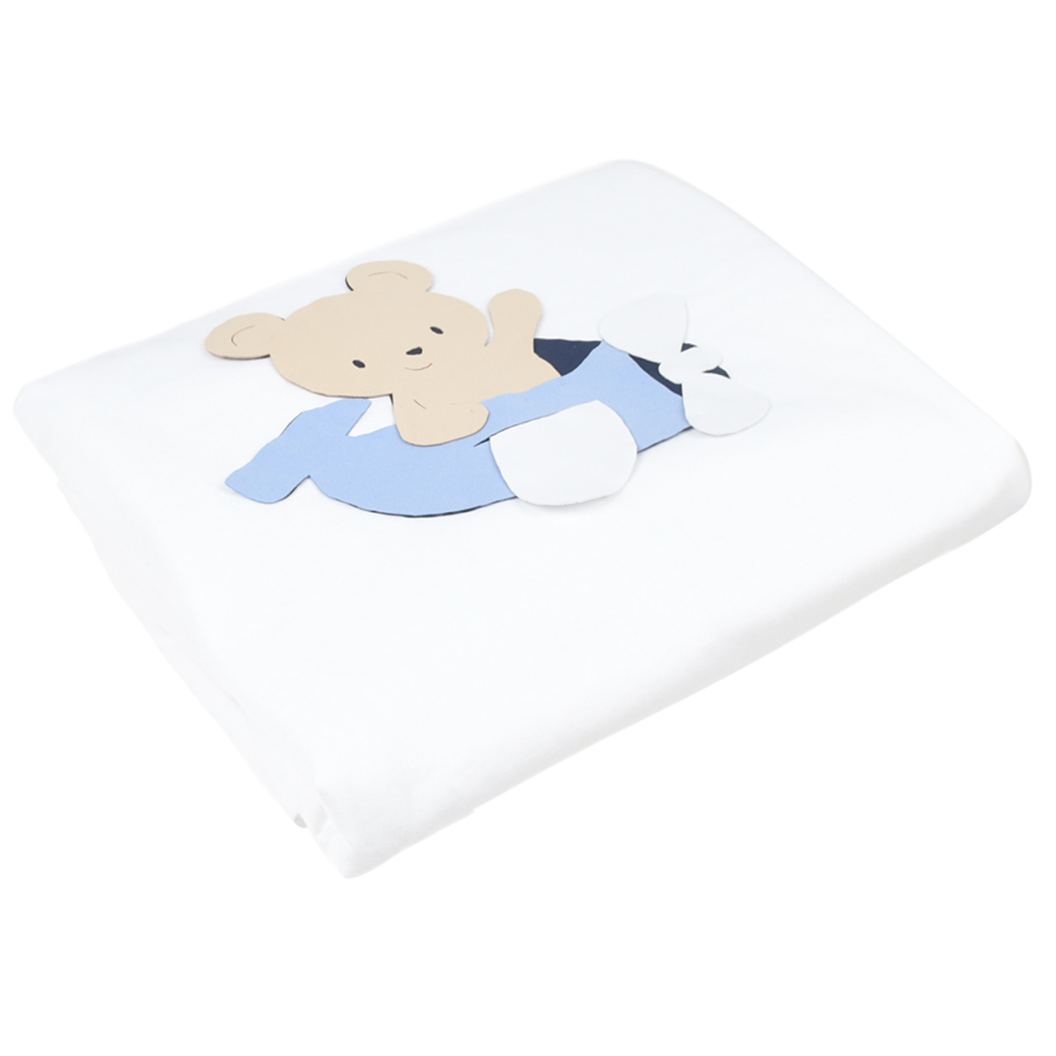 Белое одеяло с аппликацией "медвежонок", 81x72 см Story Loris