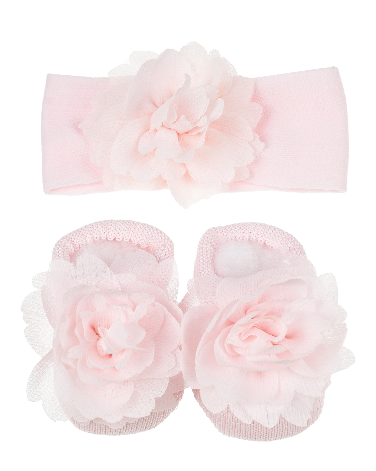 Подарочный набор: повязка и пинетки, розовый Story Loris набор подарочный шапка и пинетки кремовый la perla детский