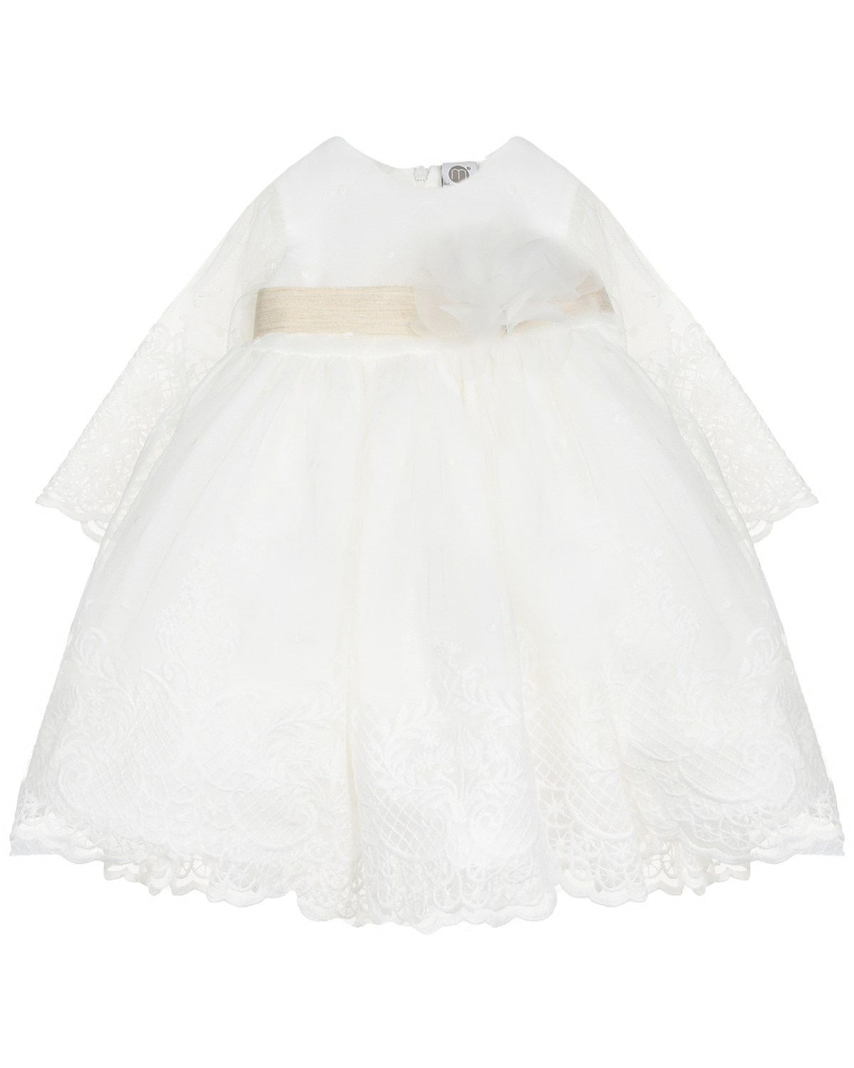 Платье с кружевной отделкой, белое Marlu