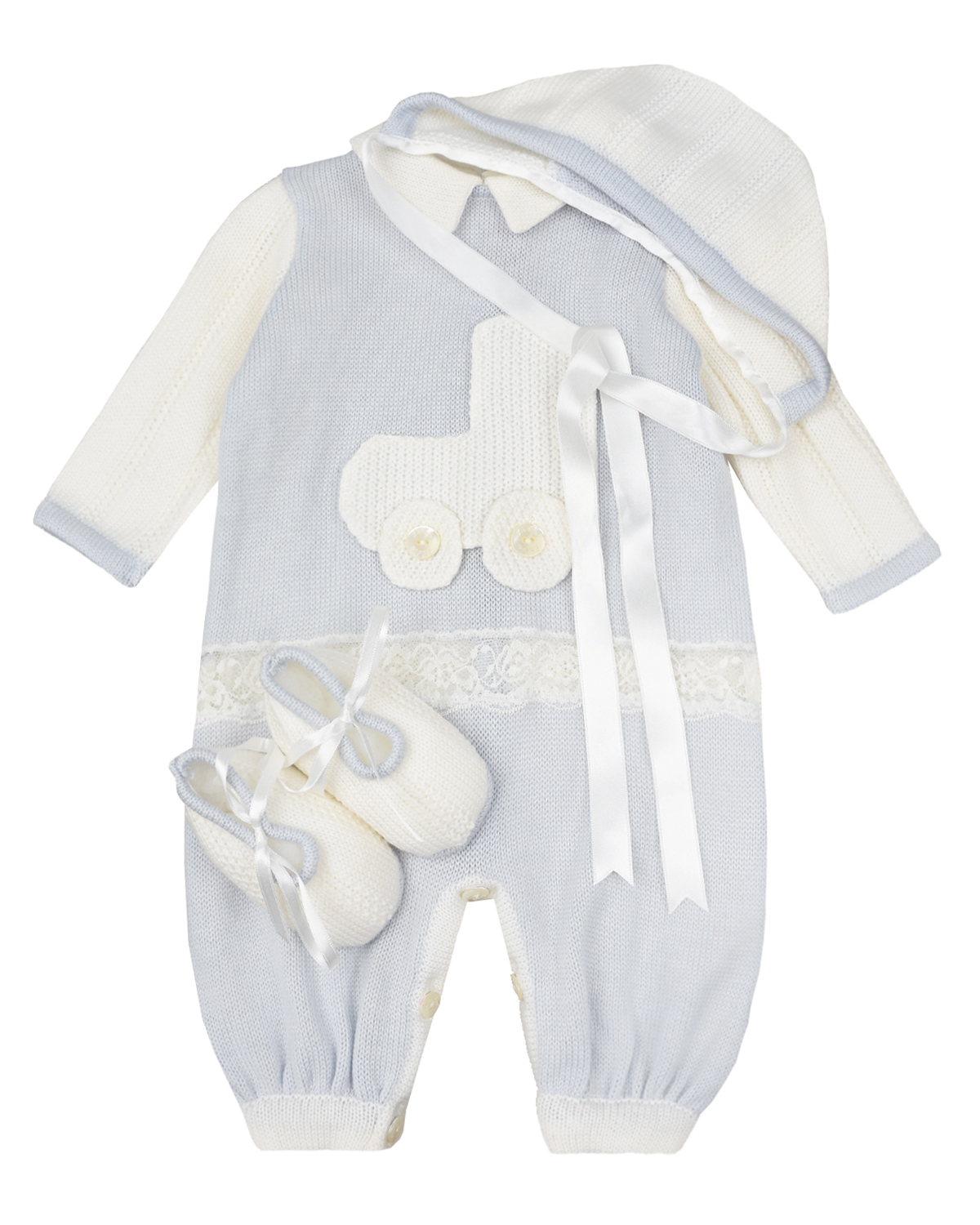 

Бело-голубой комплект из трех деталей Ladia, Кремовый, Бело-голубой комплект из трех деталей Ladia