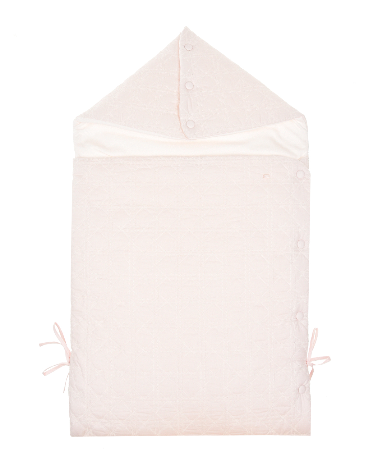 Розовый конверт для новорожденного с вышивкой «Cannage» Dior детский