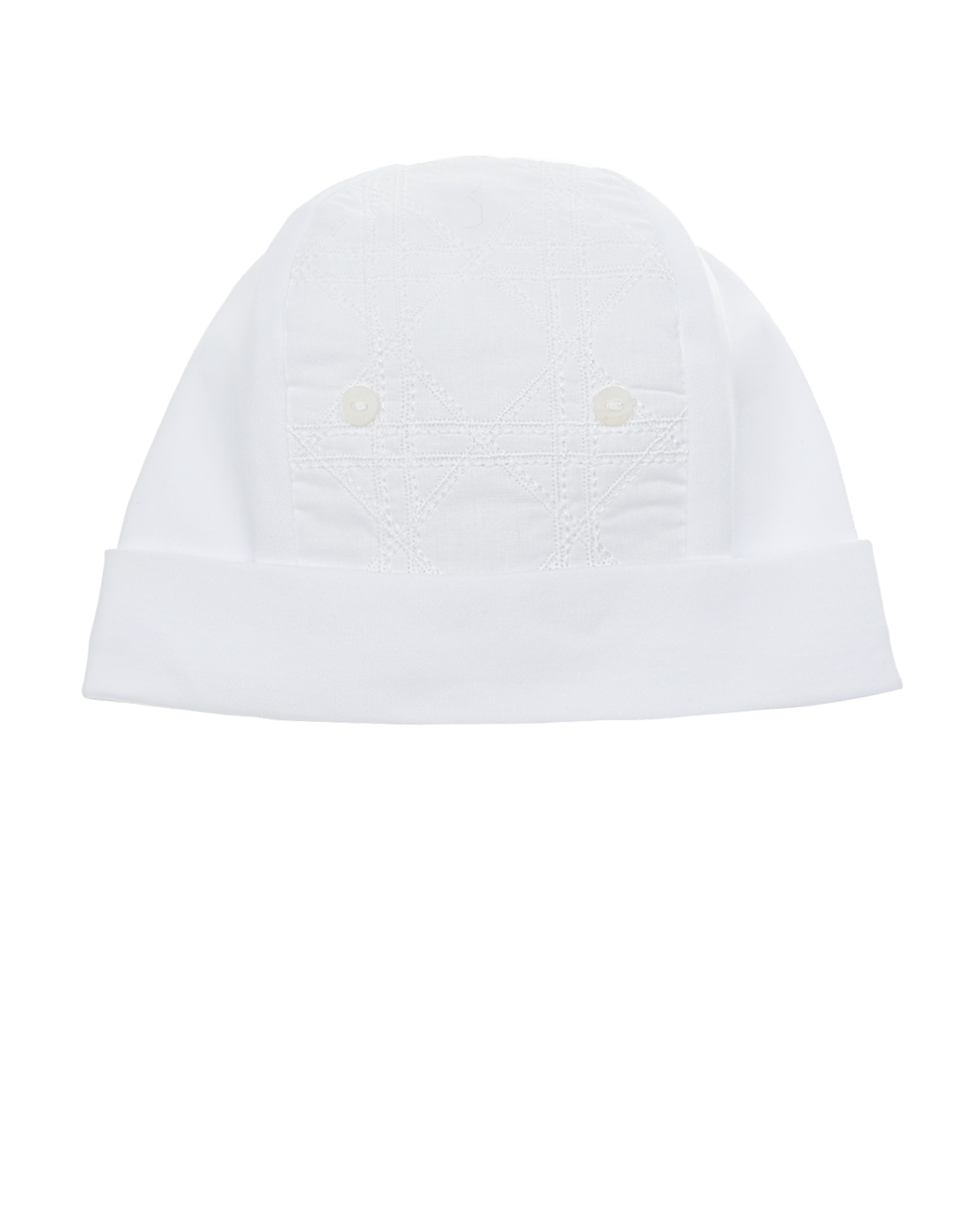 Белая шапка с вышивкой Dior детская