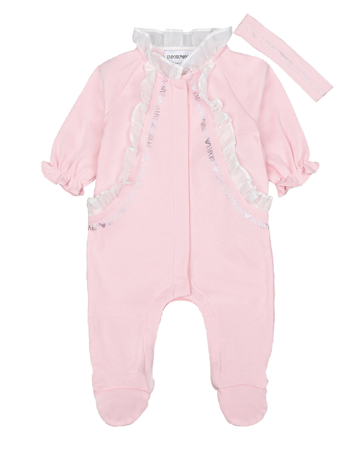 

Комплект из комбинезона и повязк с отделкой рюшами Emporio Armani, Розовый, Комплект из комбинезона и повязк с отделкой рюшами Emporio Armani