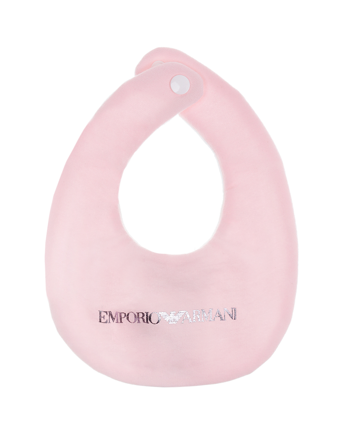 Утепленный комплект из чепчика и слюнявчика Emporio Armani детский, размер S, цвет розовый - фото 4