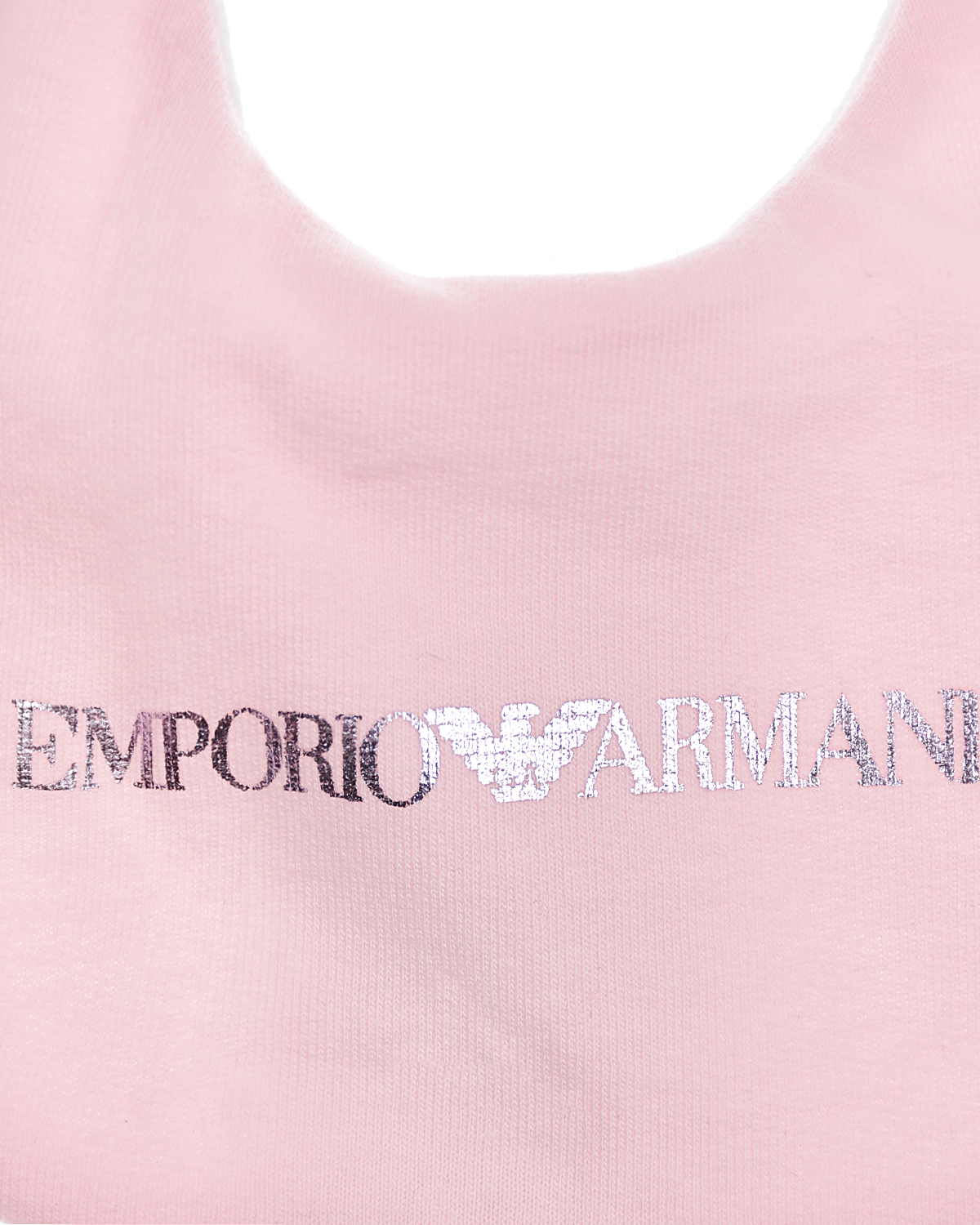 Утепленный комплект из чепчика и слюнявчика Emporio Armani детский, размер S, цвет розовый - фото 5