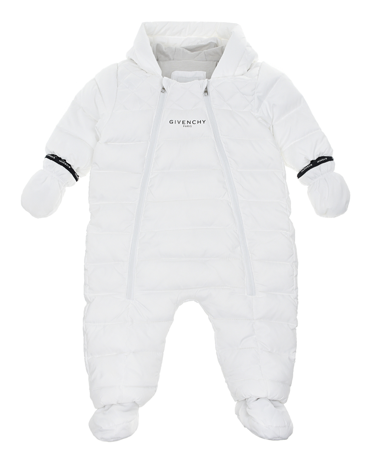 Белый стеганый комбинезон Givenchy детский