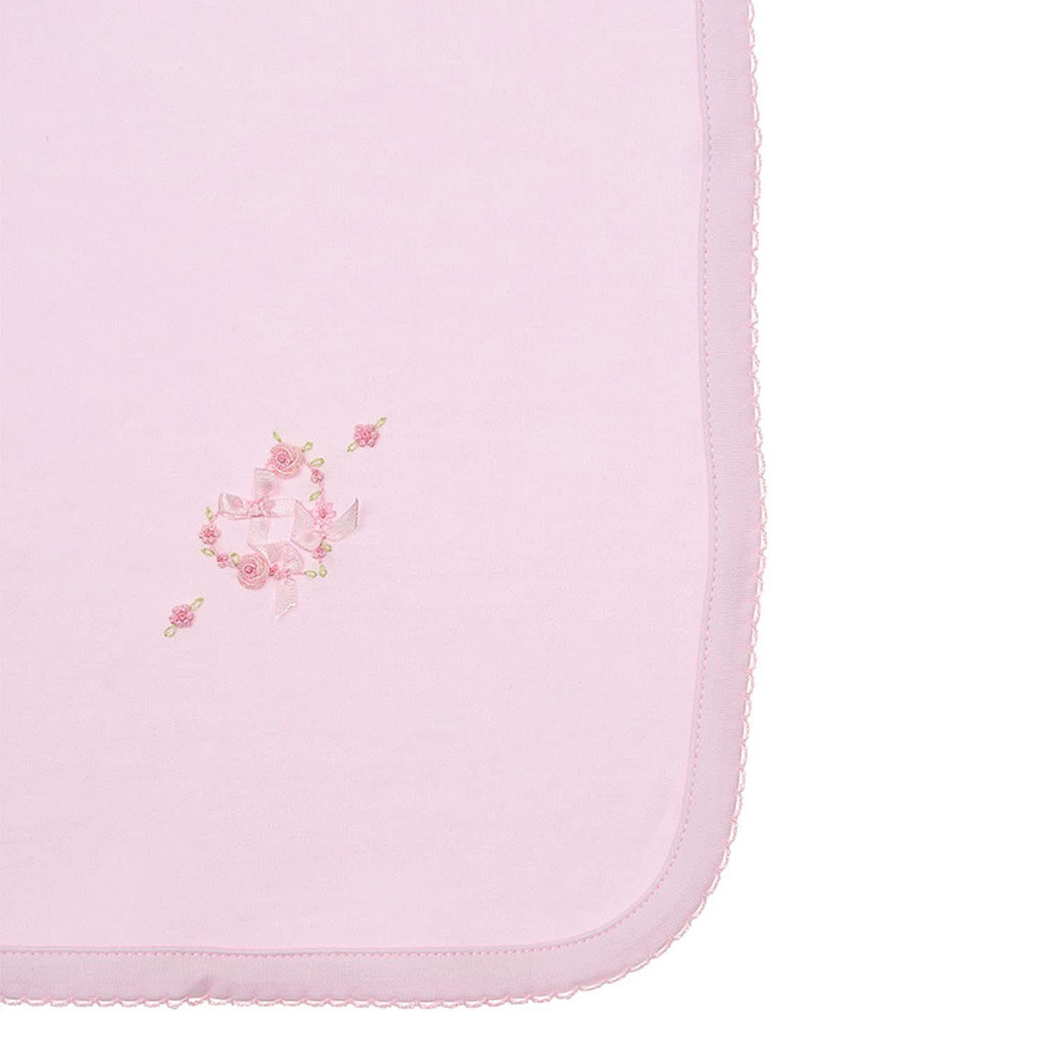 Розовый плед с цветочной вышивкой Kissy Kissy детский, размер unica - фото 4