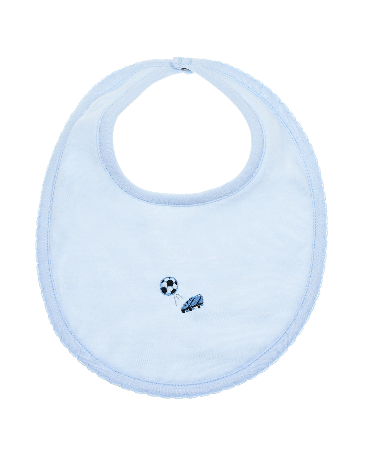 Слюнявчик с вышивкой "Футбол" Lyda Baby детский, размер unica, цвет голубой - фото 1
