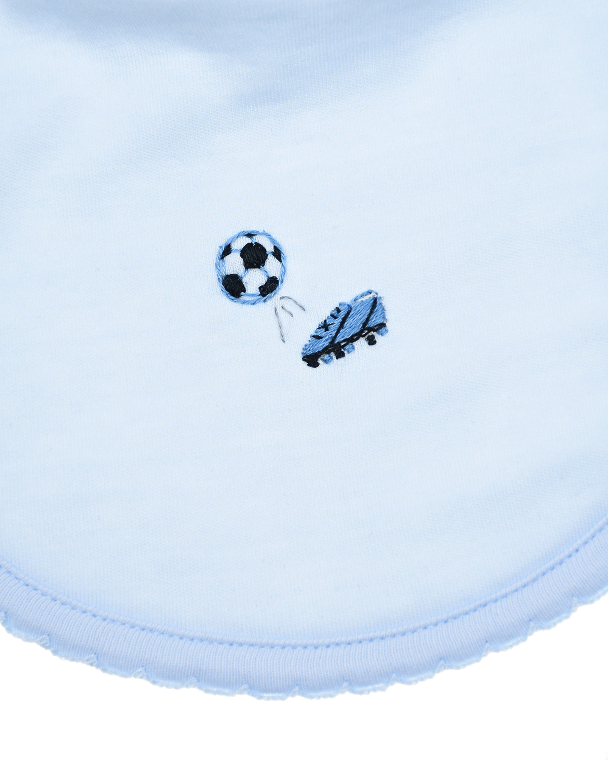 Слюнявчик с вышивкой "Футбол" Lyda Baby детский, размер unica, цвет голубой - фото 2