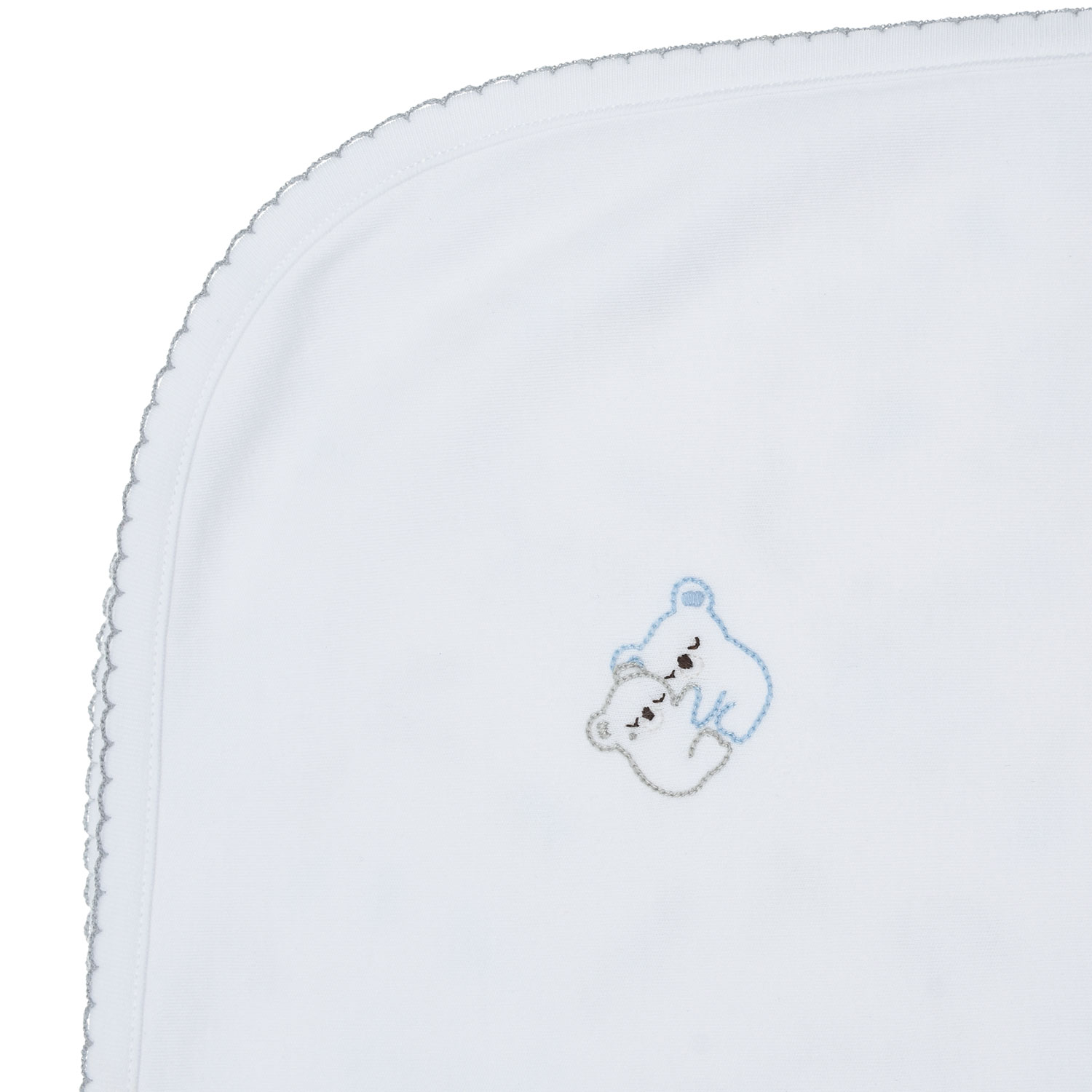 Одеяло из хлопка с вышивкой "панды" Lyda Baby детское, размер unica, цвет белый - фото 3