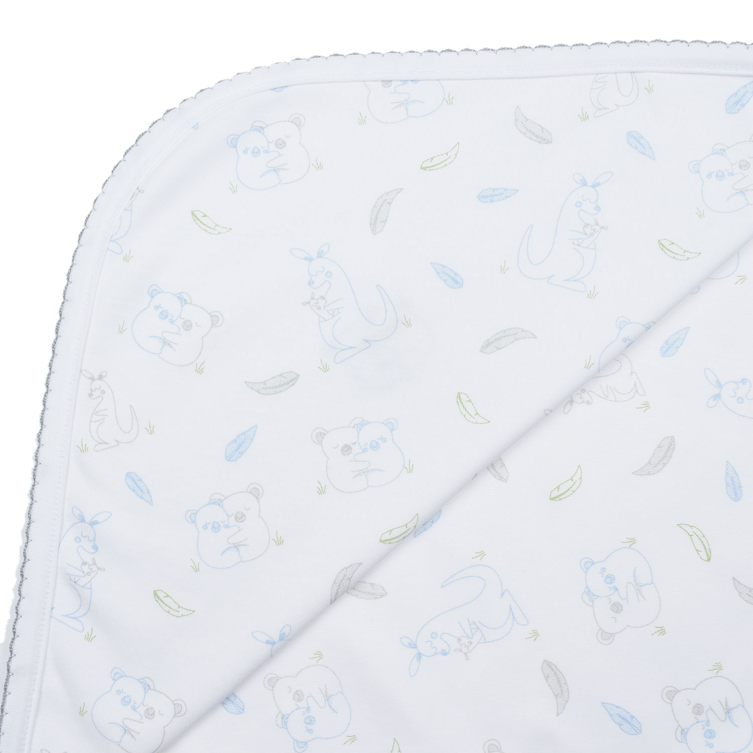 Одеяло из хлопка с вышивкой "панды" Lyda Baby детское, размер unica, цвет белый - фото 4