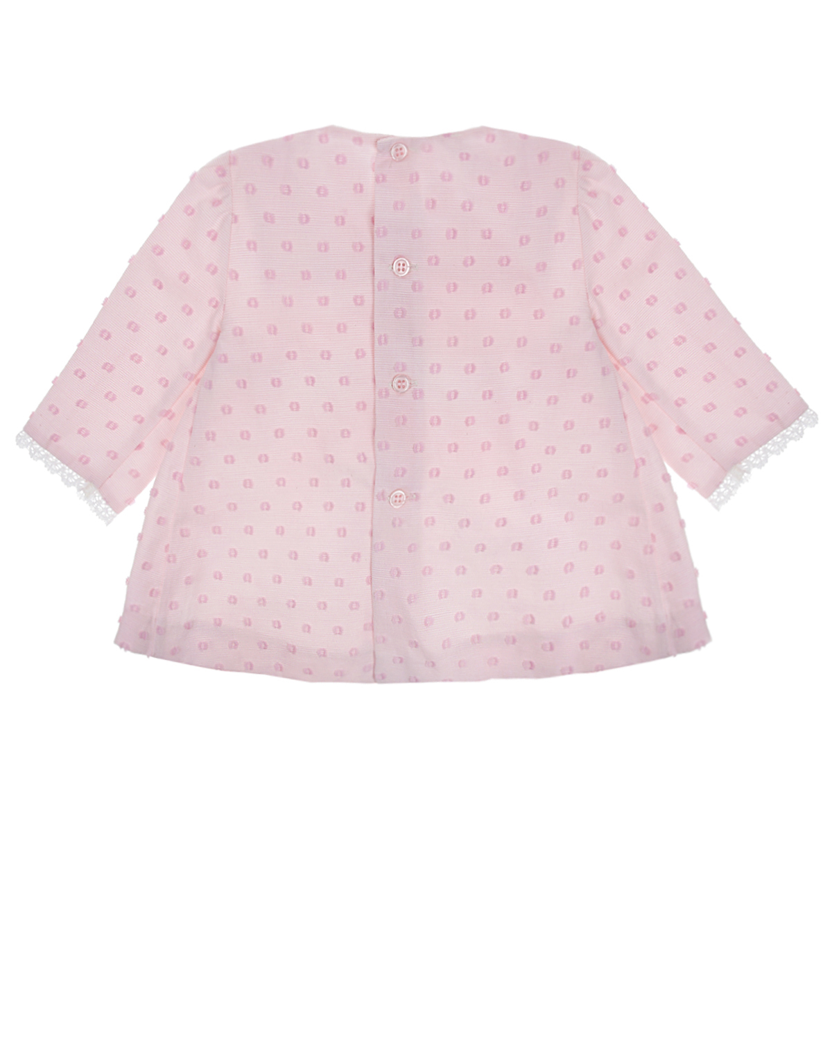 Розовое платье в горошек Paz Rodriguez детское, размер 62, цвет розовый - фото 3