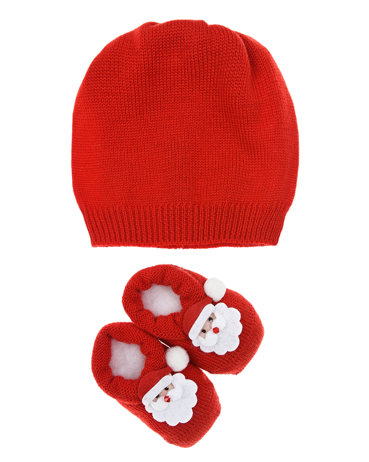 Подарочный набор: шапка и пинетки с аппликацией "Дед Мороз" Story Loris