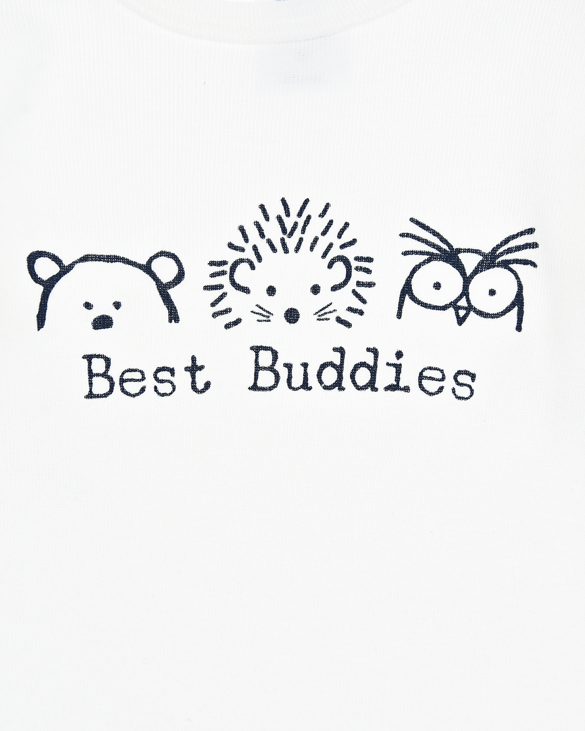 Боди с принтом "Best buddies" Sanetta детское, размер 56, цвет белый - фото 3
