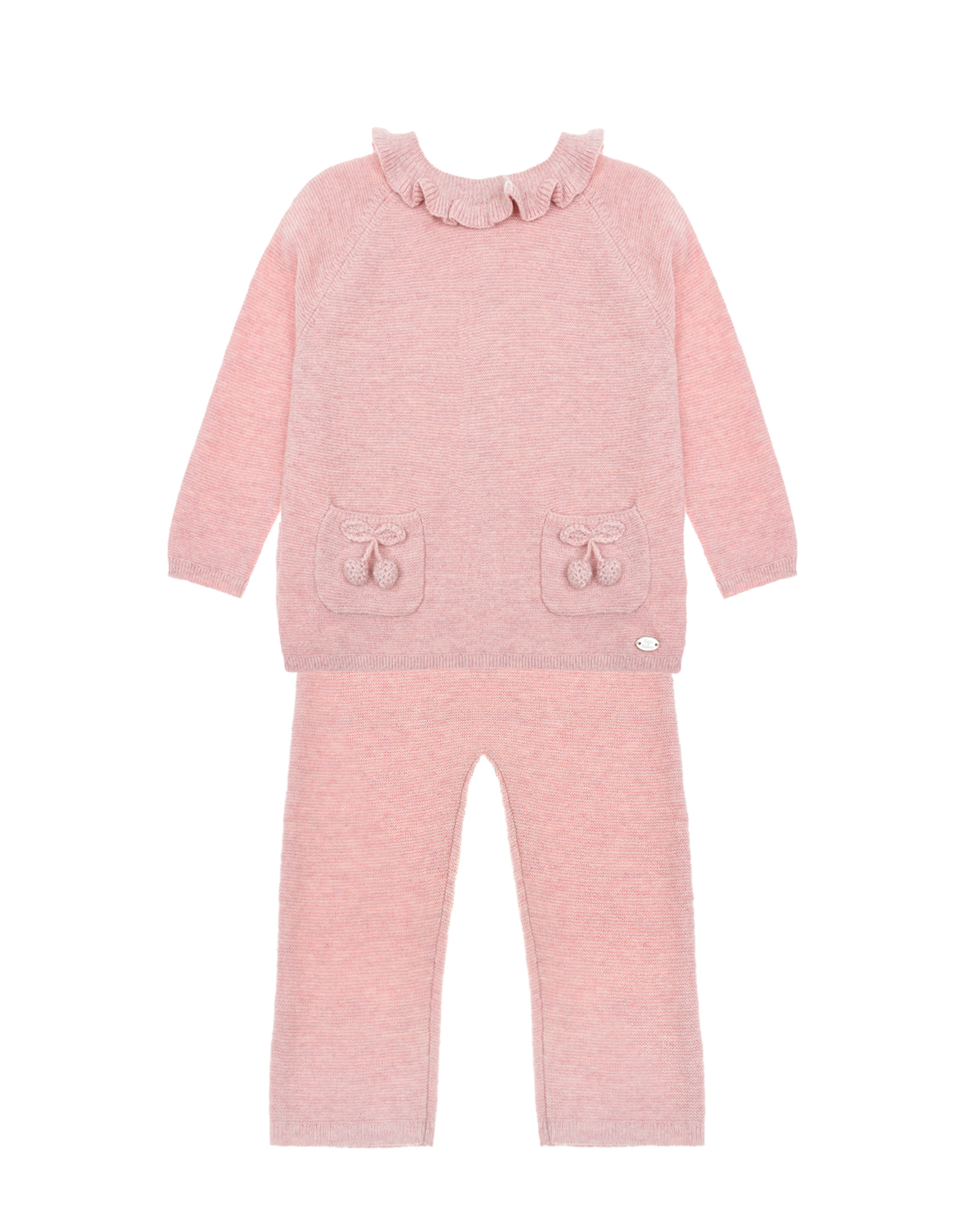 

Вязаный комплект с декором "вишни" Tartine et Chocolat, Розовый, Вязаный комплект с декором "вишни" Tartine et Chocolat