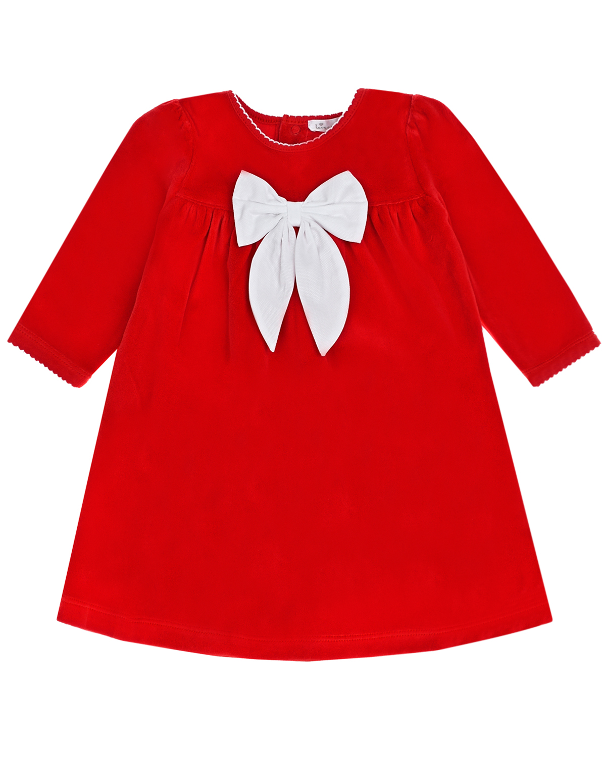 Красное платье с белым бантом Kissy Kissy детское, размер 80, цвет красный - фото 1