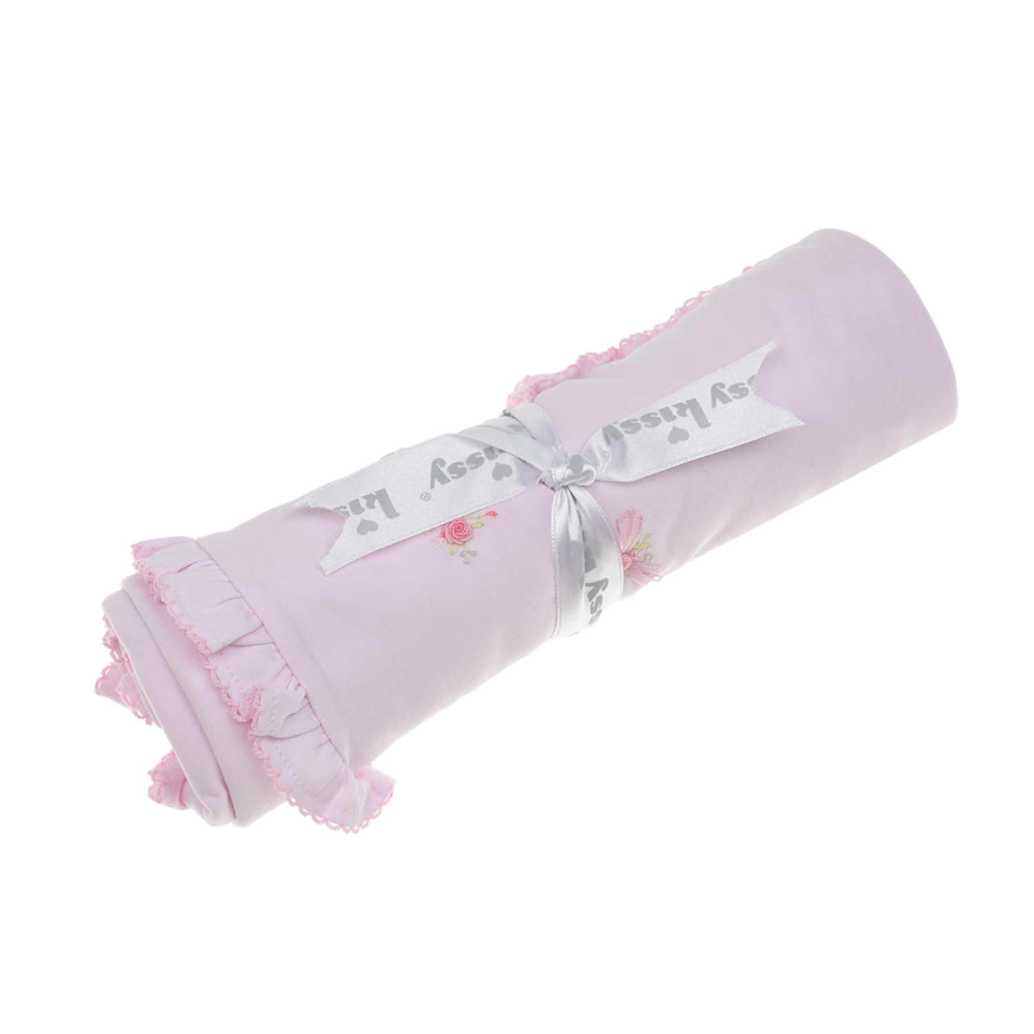 Розовый плед с цветочной вышивкой Kissy Kissy детский, размер unica - фото 1