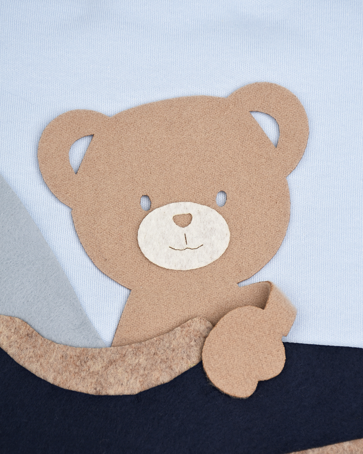 Одеяло с аппликацией "медвежонок" Story Loris детское, размер unica, цвет голубой - фото 3