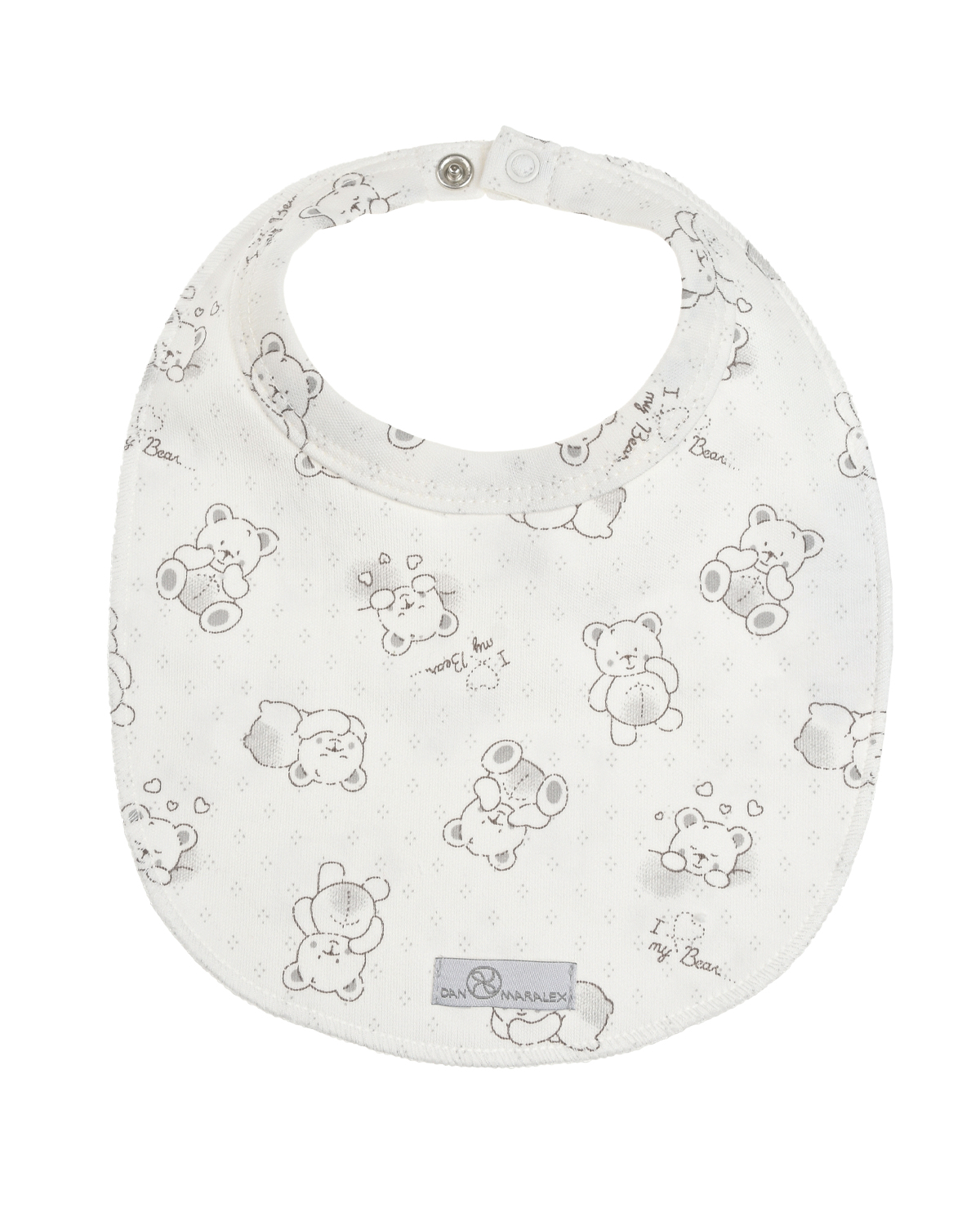 

Слюнявчик с принтом "медвежата" Dan Maralex детский, Белый, Слюнявчик с принтом "медвежата" Dan Maralex детский