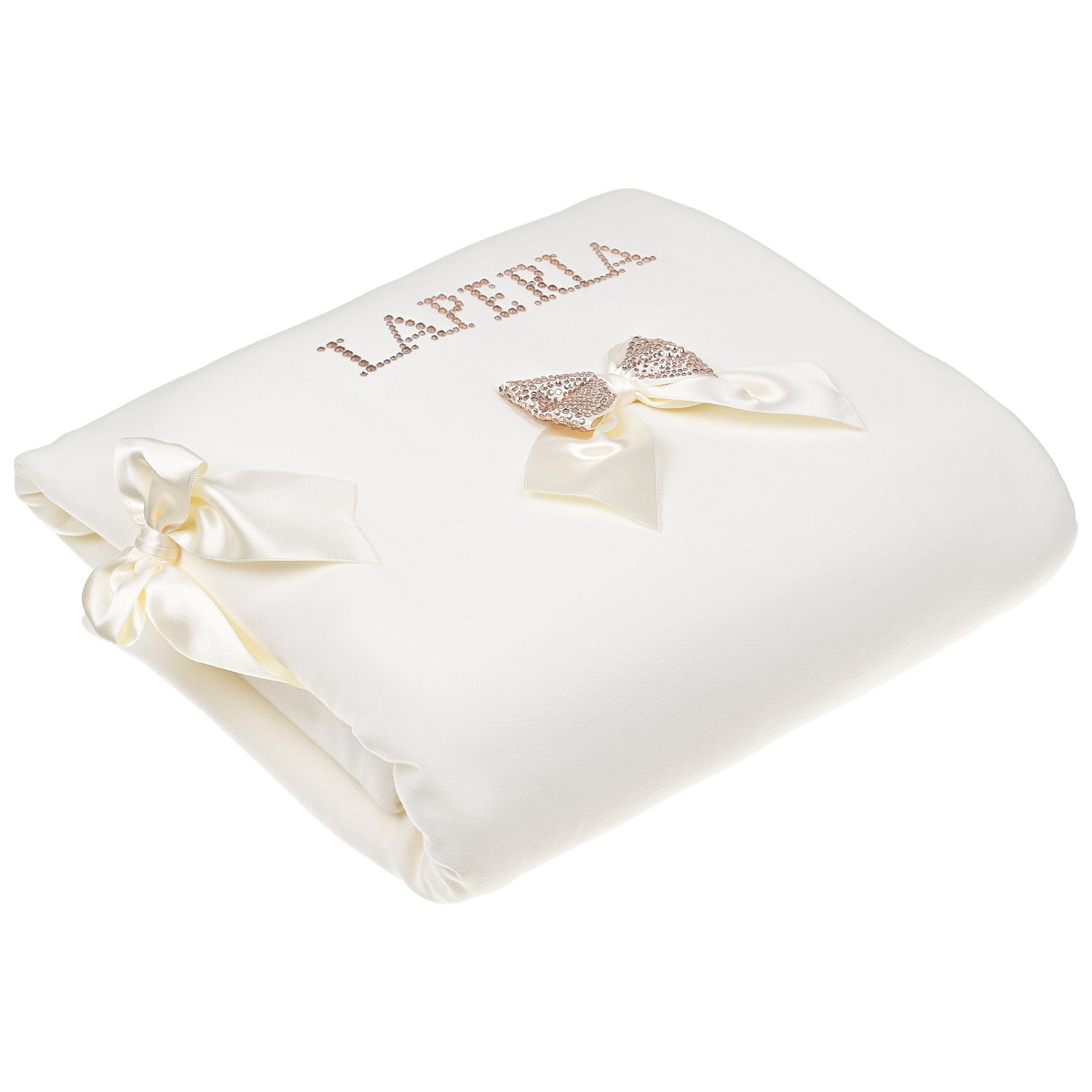 Белое одеяло с лого и бантами, 70x80 см La Perla детское, размер unica, цвет белый - фото 1