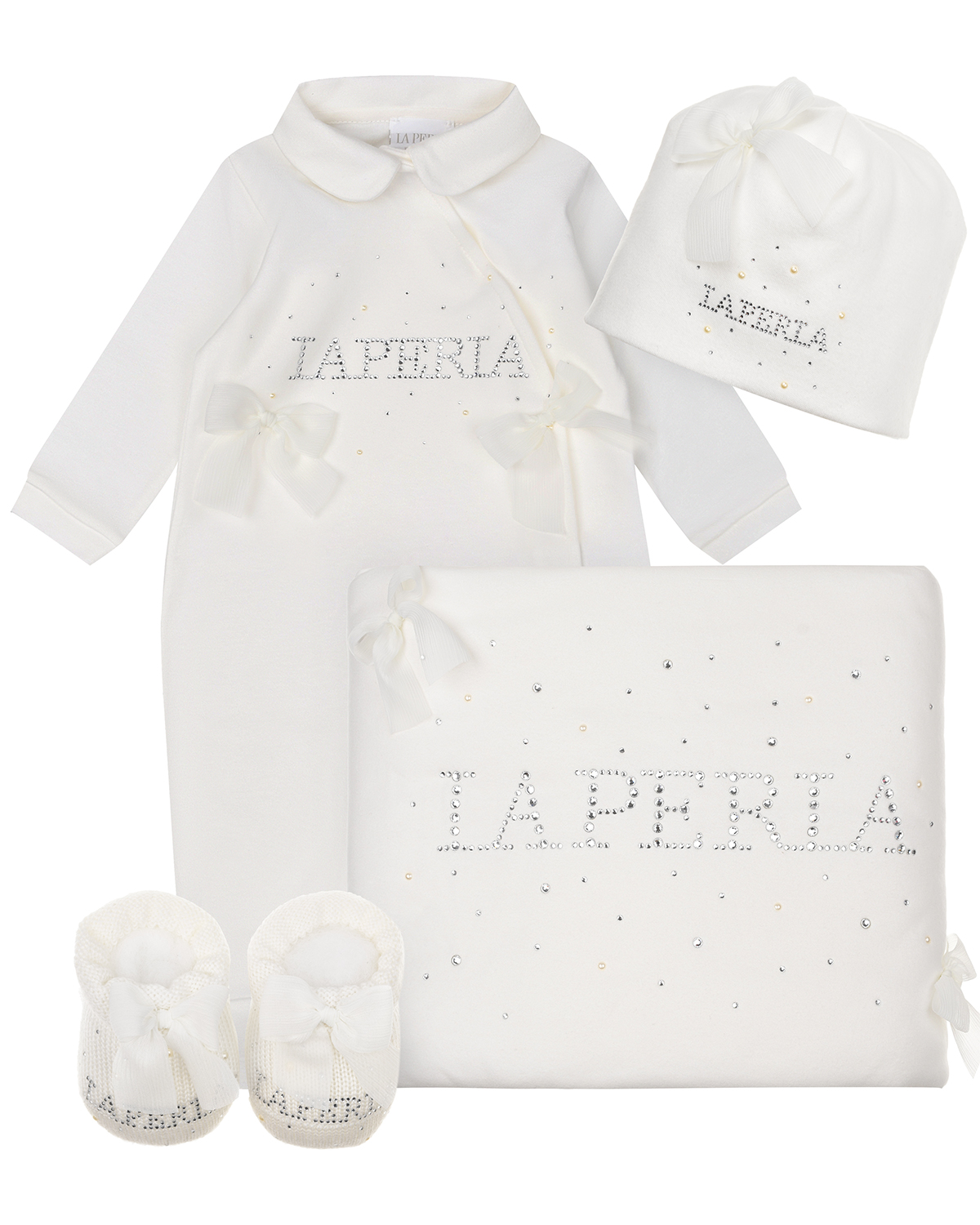 Подарочный набор из 4 предметов, белый La Perla детский, размер 56