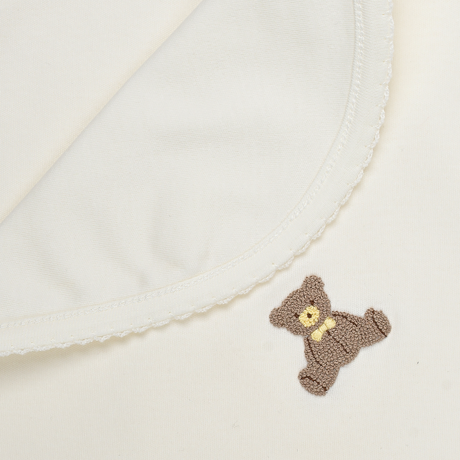 Одеяло с вышивкой "медвежонок", 70x76 см Lyda Baby детское, размер unica, цвет кремовый - фото 3