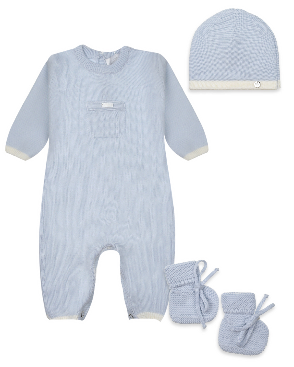 Комплект: комбинезон, шапочка и пинетки, цвет голубой Miacompany детский