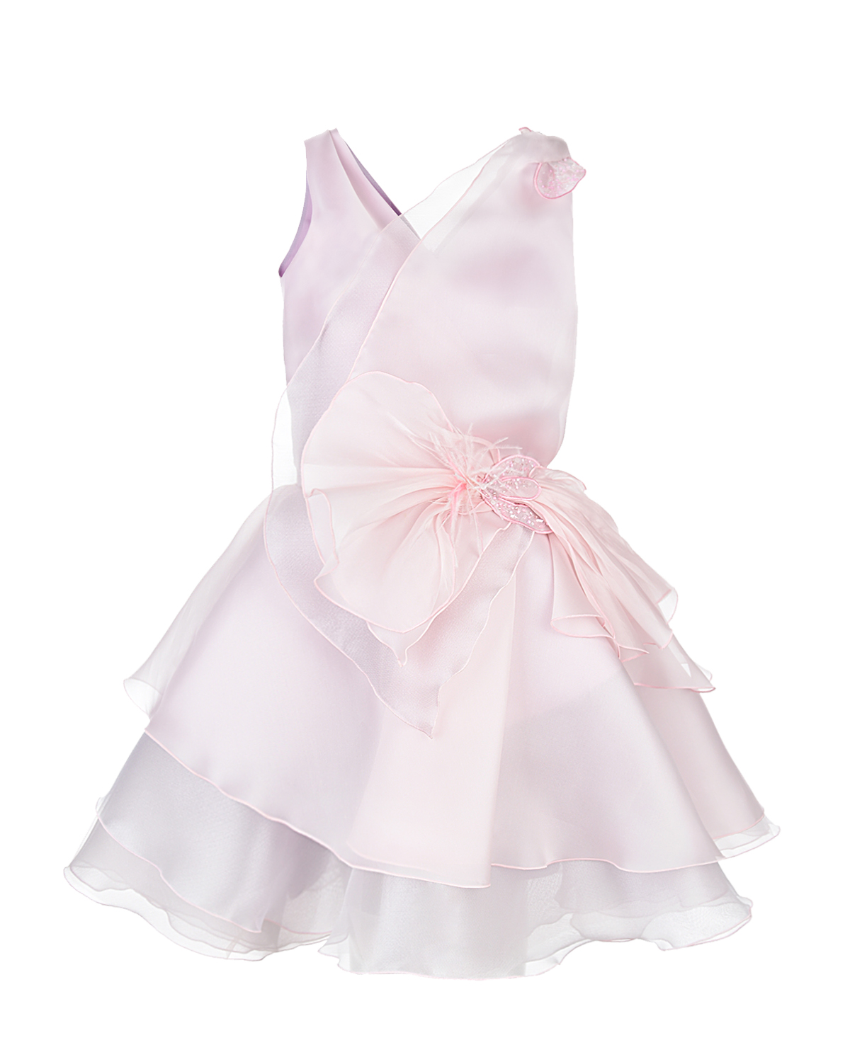 Розовое платье из шелка Yudashkin Kids детское - фото 1