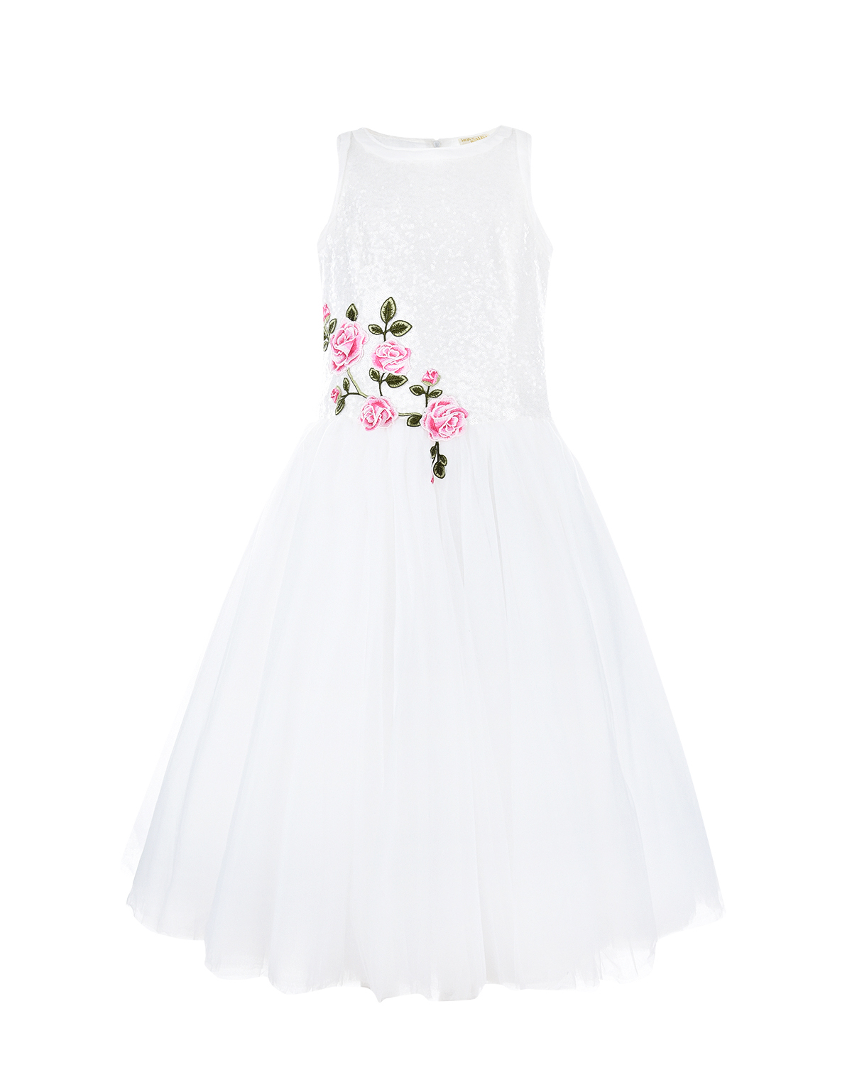Платье без рукавов Monnalisa, размер 140, цвет белый - фото 1