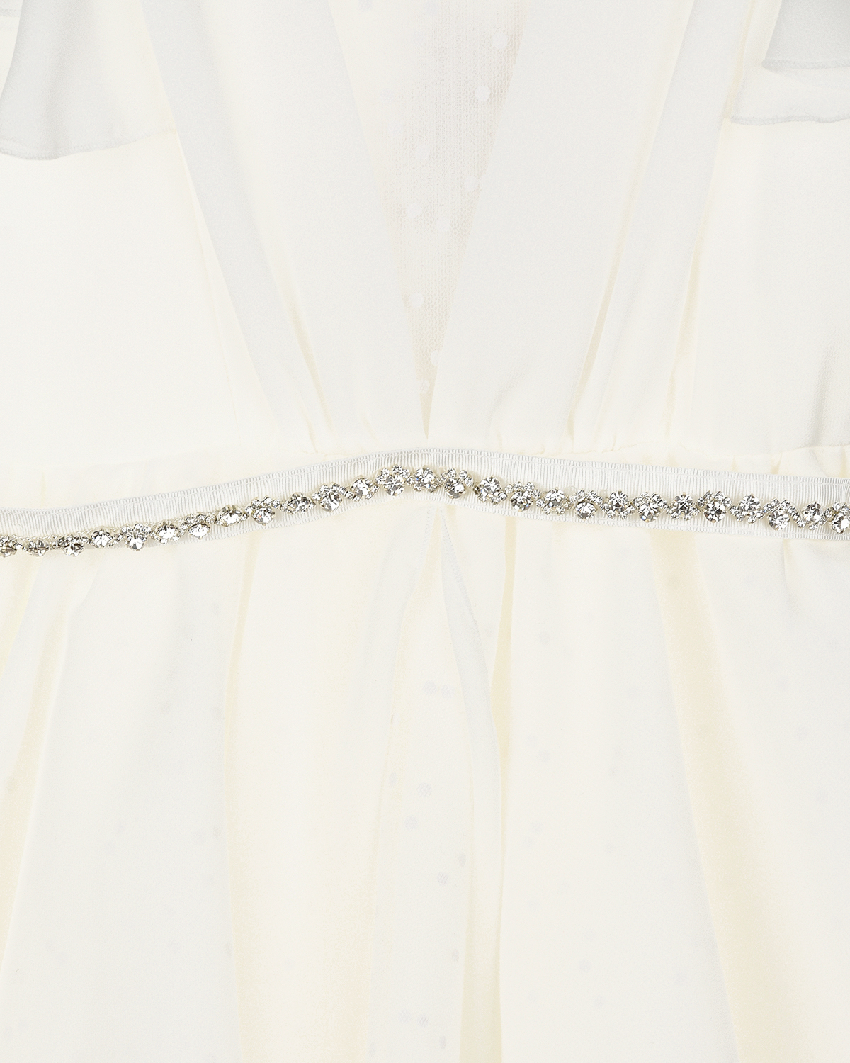 Белое платье с рукавами-крылышками и стразами Aletta детское, размер 152, цвет белый - фото 3