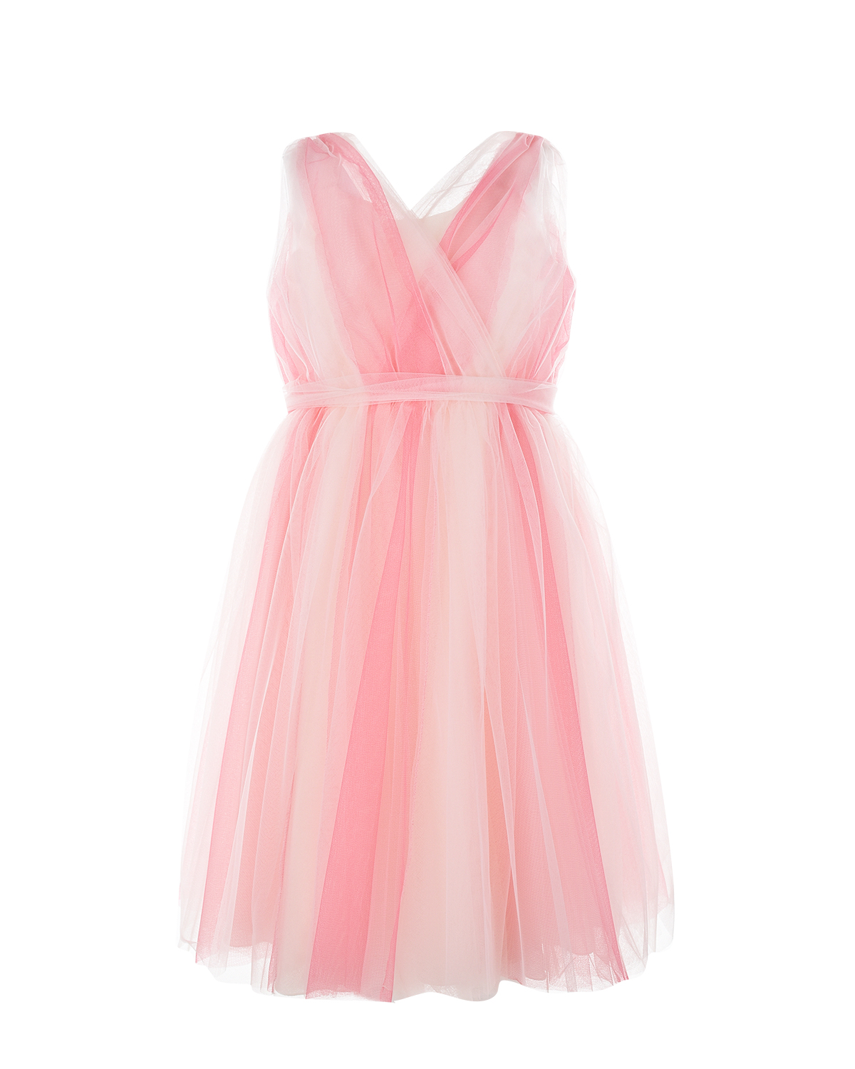 Розовое платье с поясом Aletta детское - фото 1