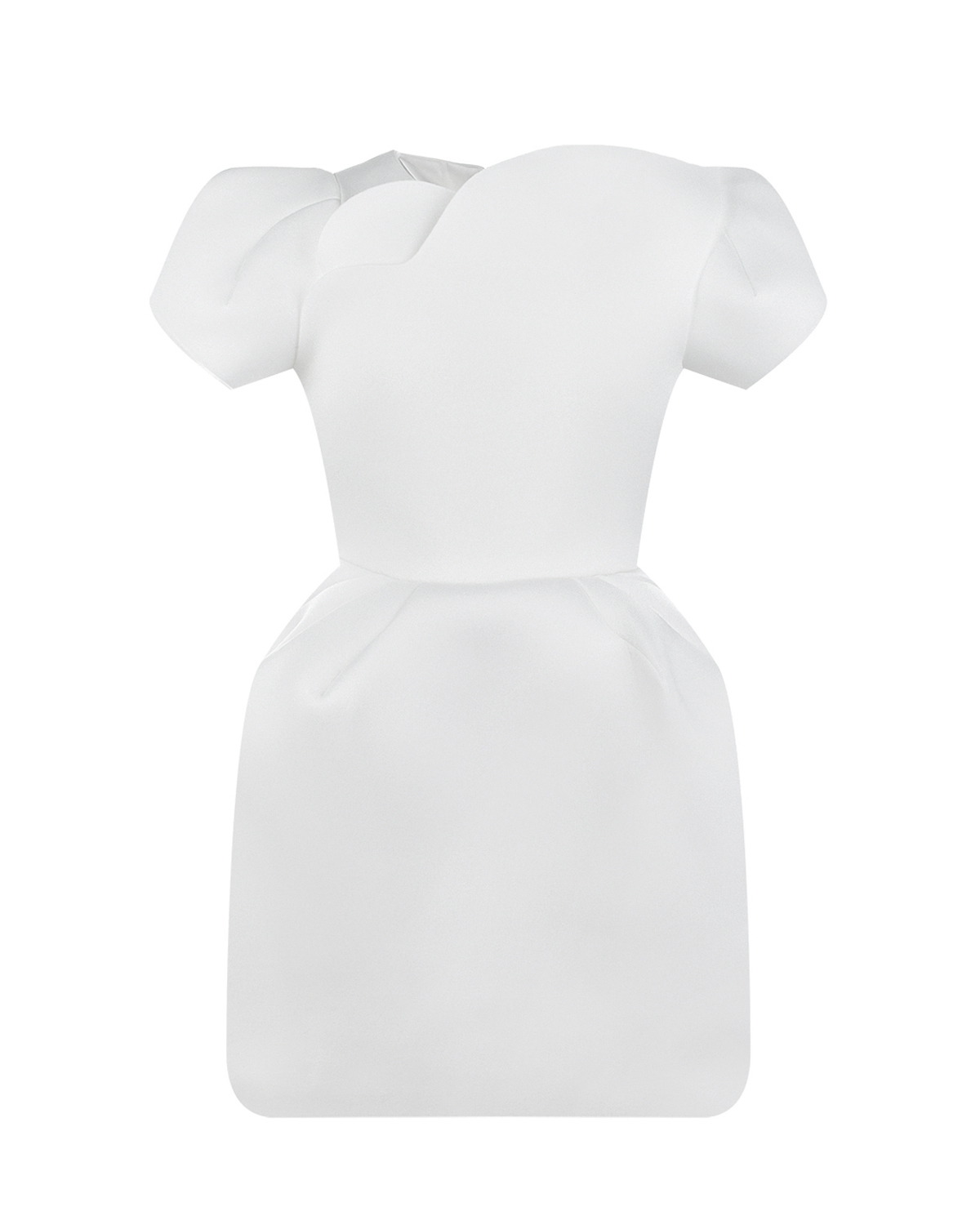Белое платье декоративным вырезом Nikolia детское, размер 140, цвет белый - фото 1