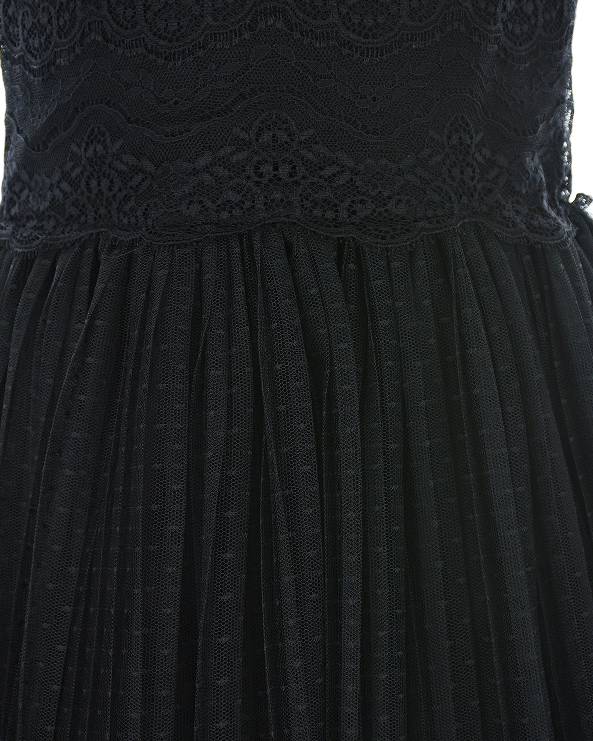 Черное платье с кружевной отделкой Aletta детское - фото 3
