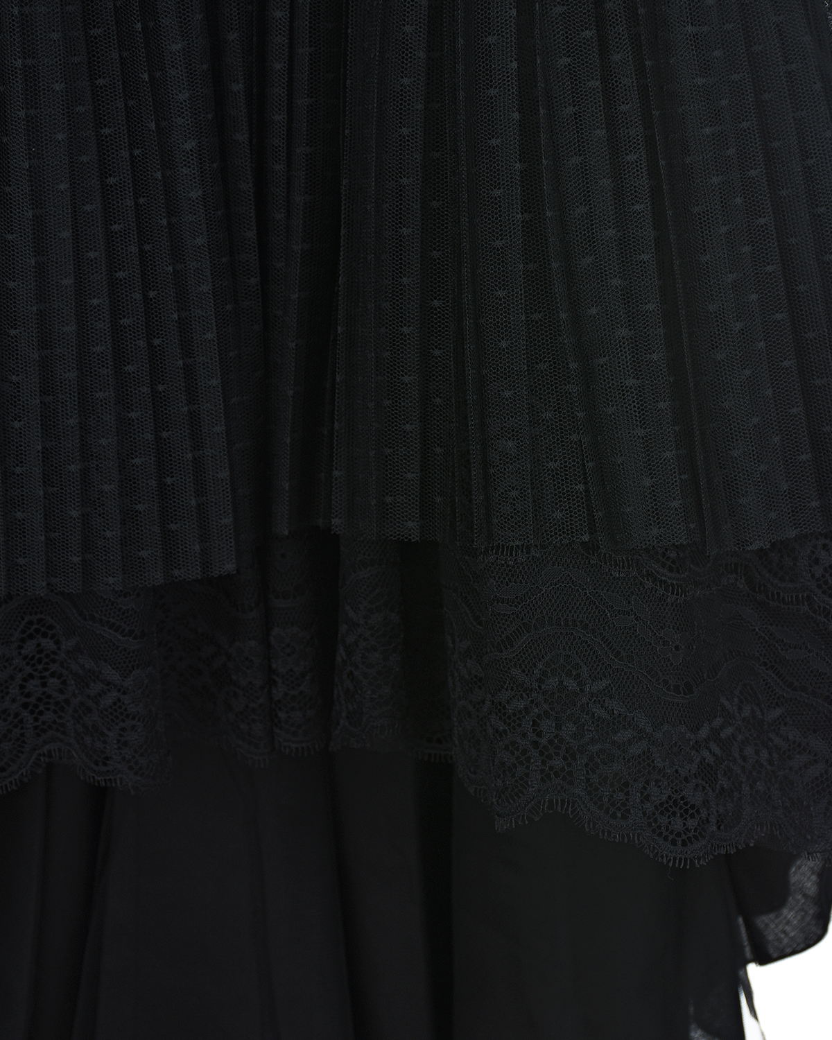 Черное платье с кружевной отделкой Aletta детское - фото 4