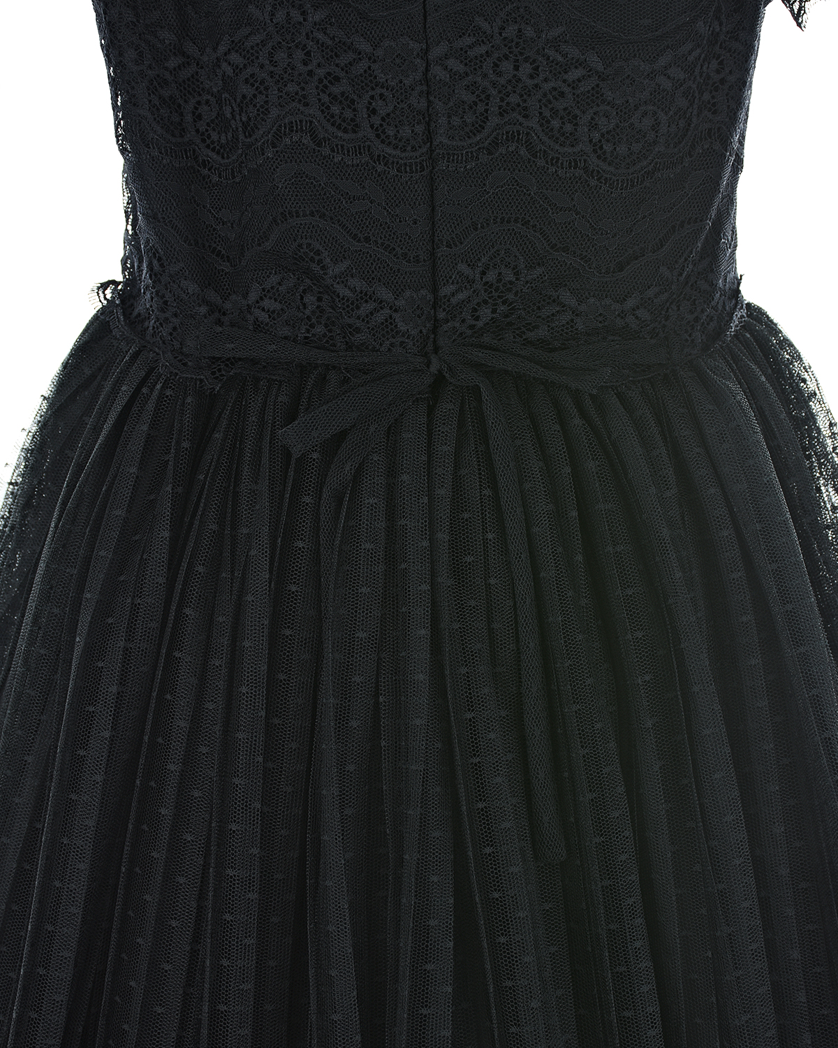 Черное платье с кружевной отделкой Aletta детское - фото 5