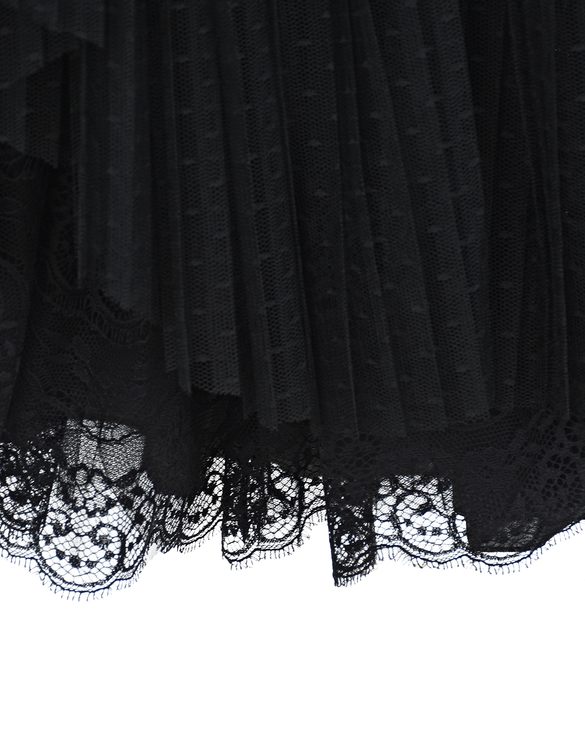 Черное платье с кружевной отделкой Aletta детское - фото 7