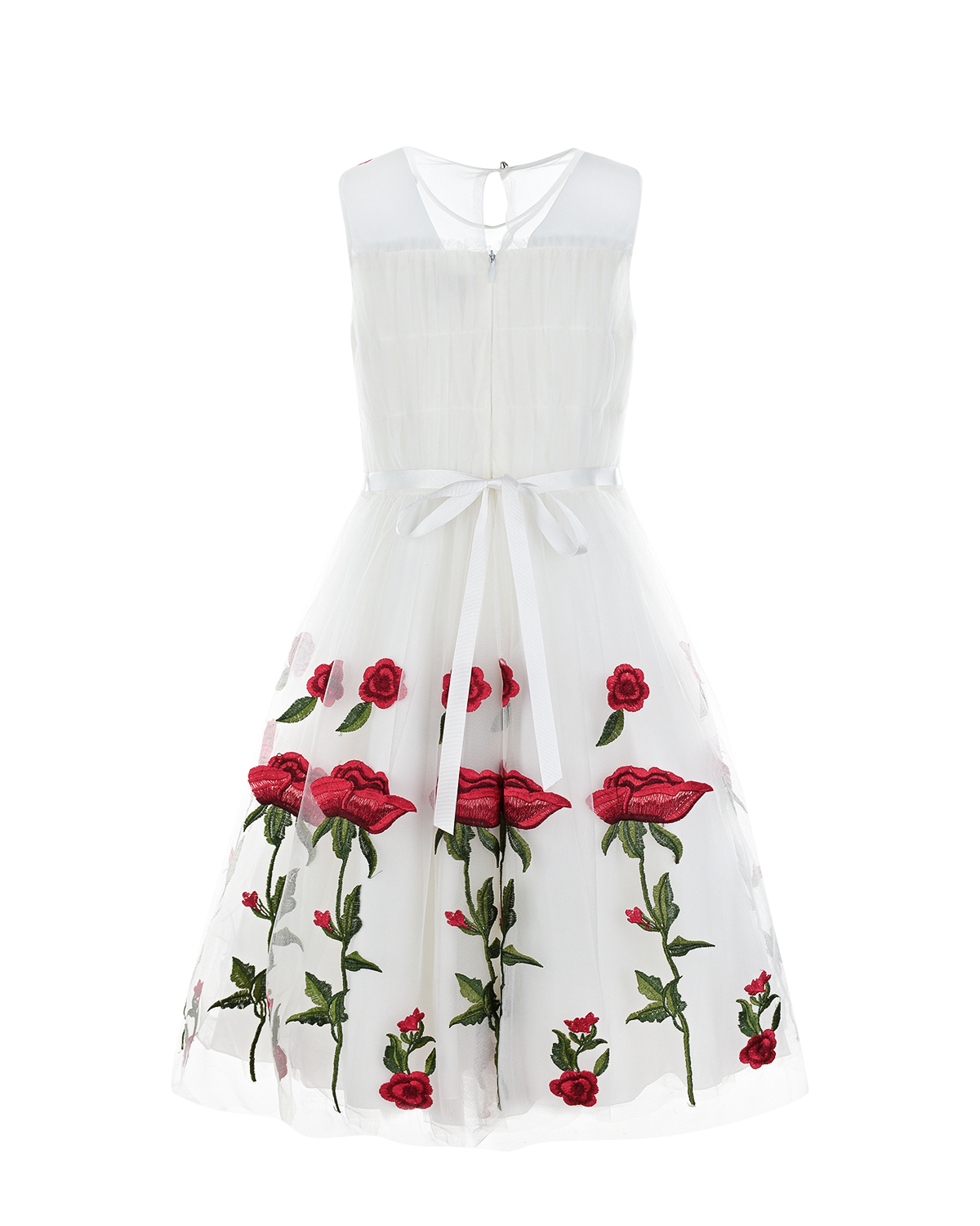 Белое платье с цветочной вышивкой Aletta детское - фото 2