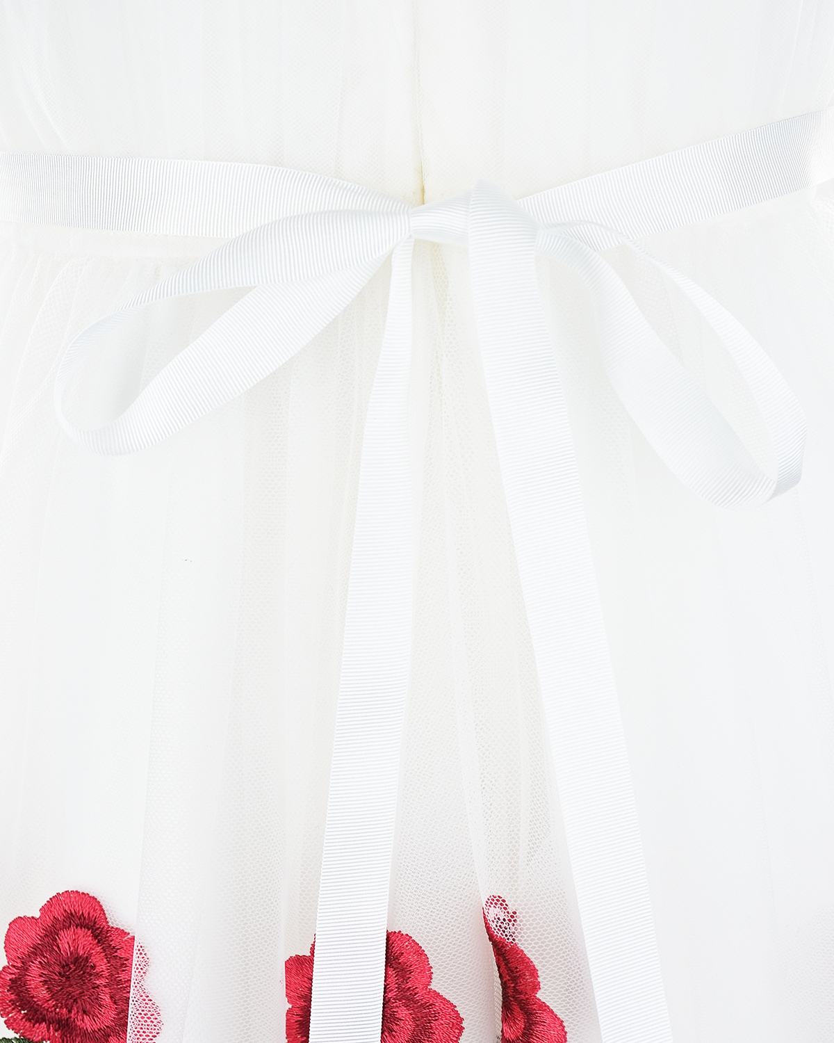 Белое платье с цветочной вышивкой Aletta детское - фото 4