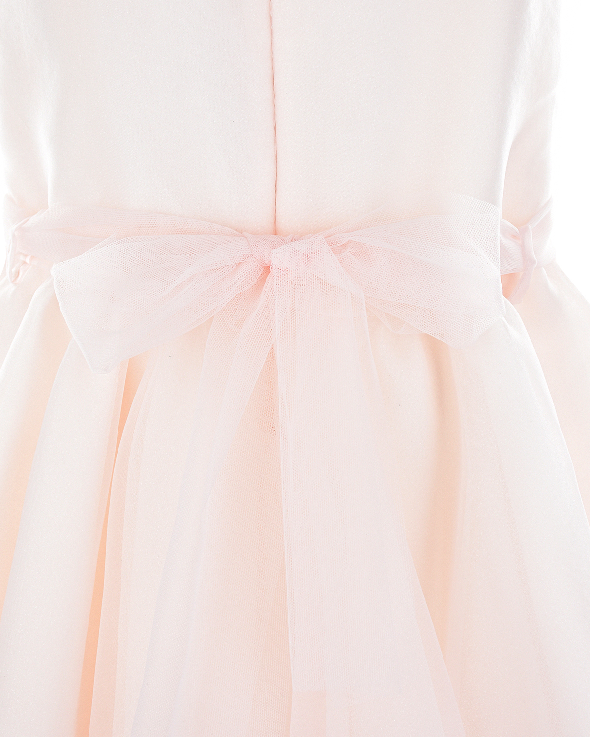 Розовое платье с цветами на талии Aletta детское - фото 4