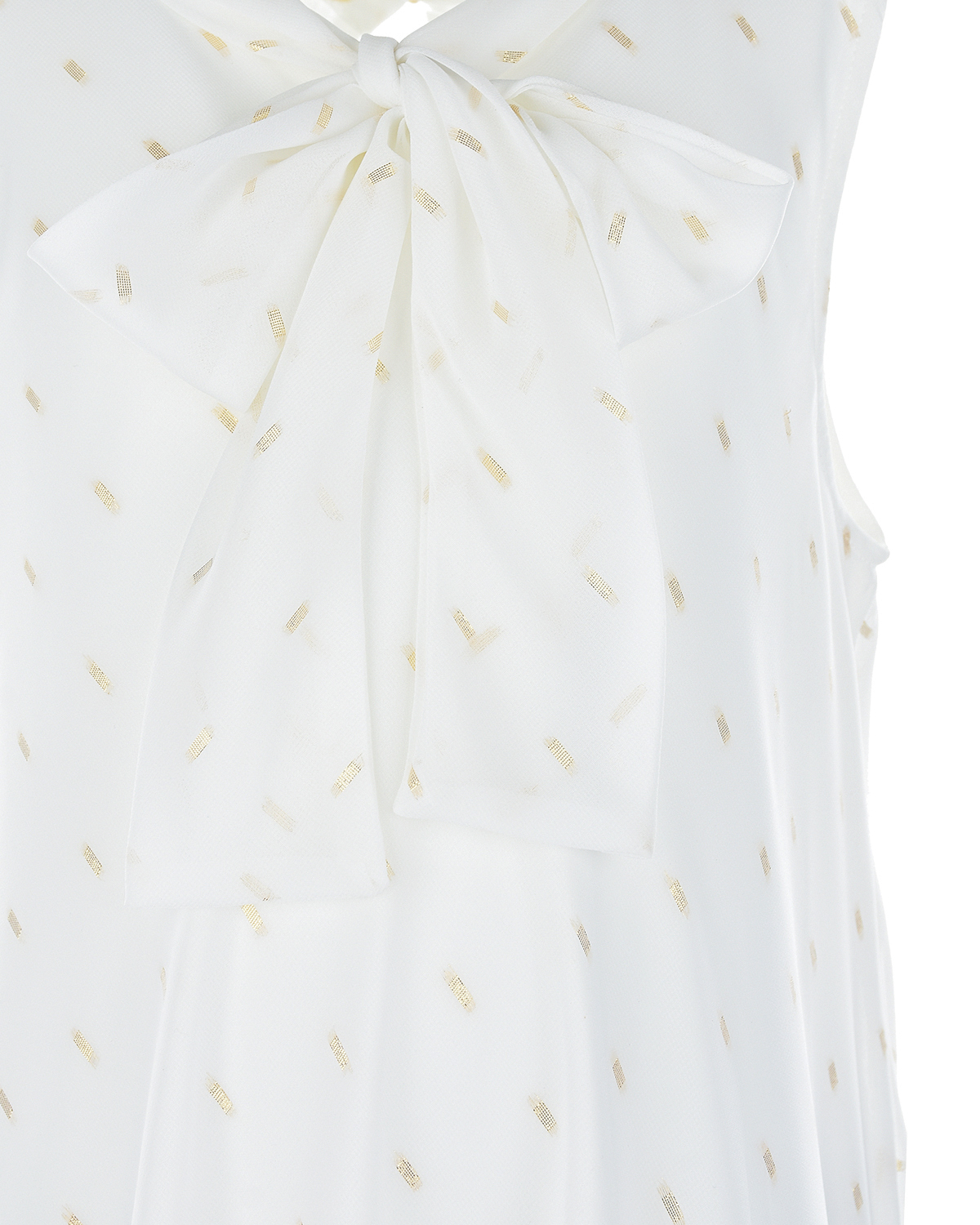 Белое платье с золотистой вышивкой Aletta детское - фото 3